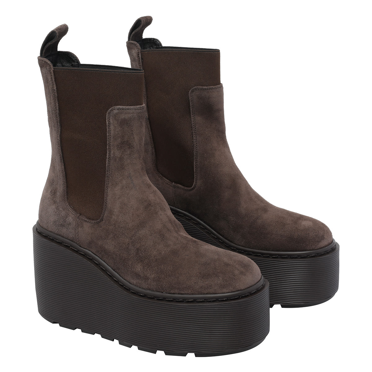 Vic Matie F20 Wedge Stripy Bootie In Multi