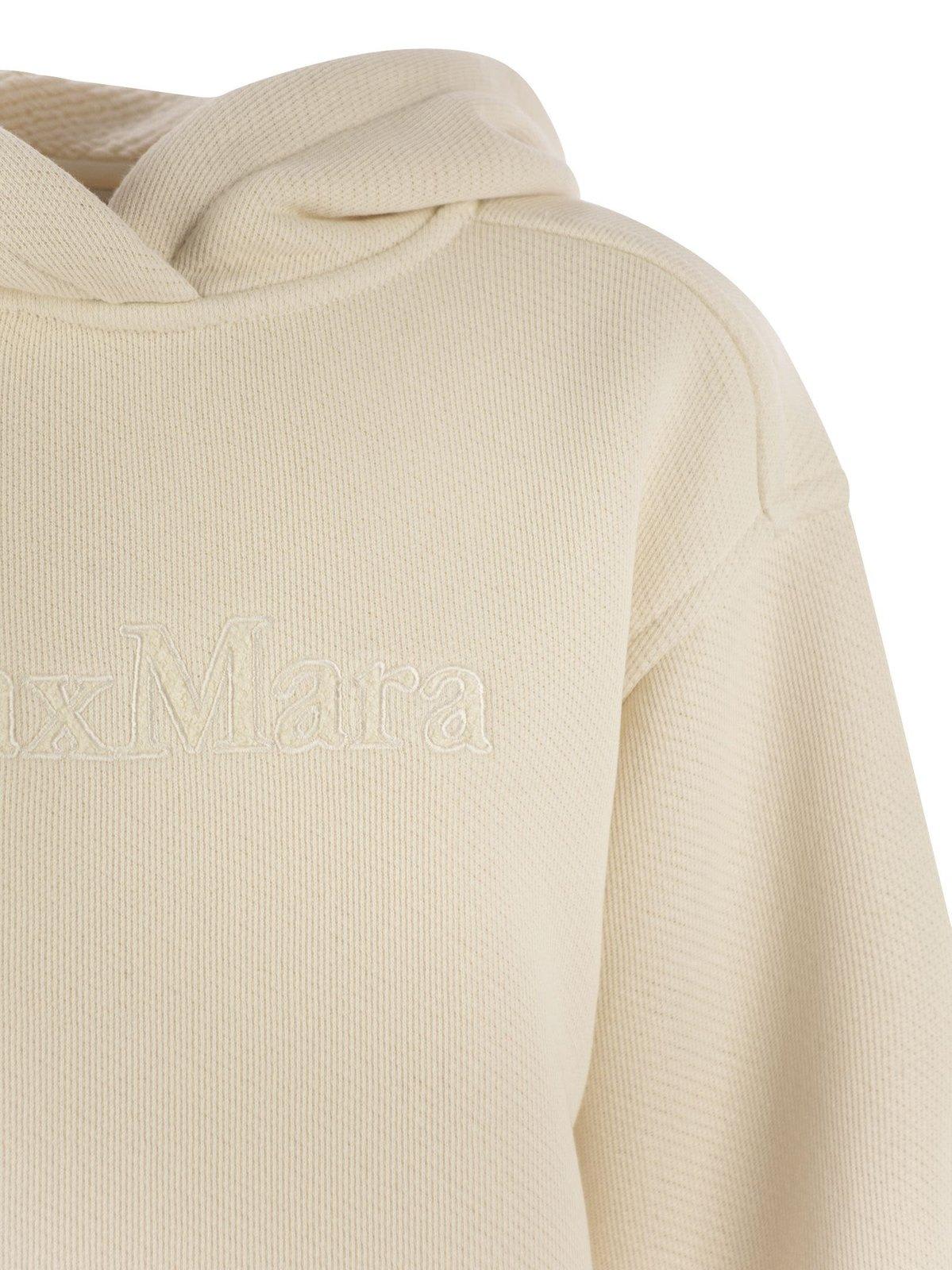 Max Mara Ivory Cotton Blend Gary Sweatshirt In White