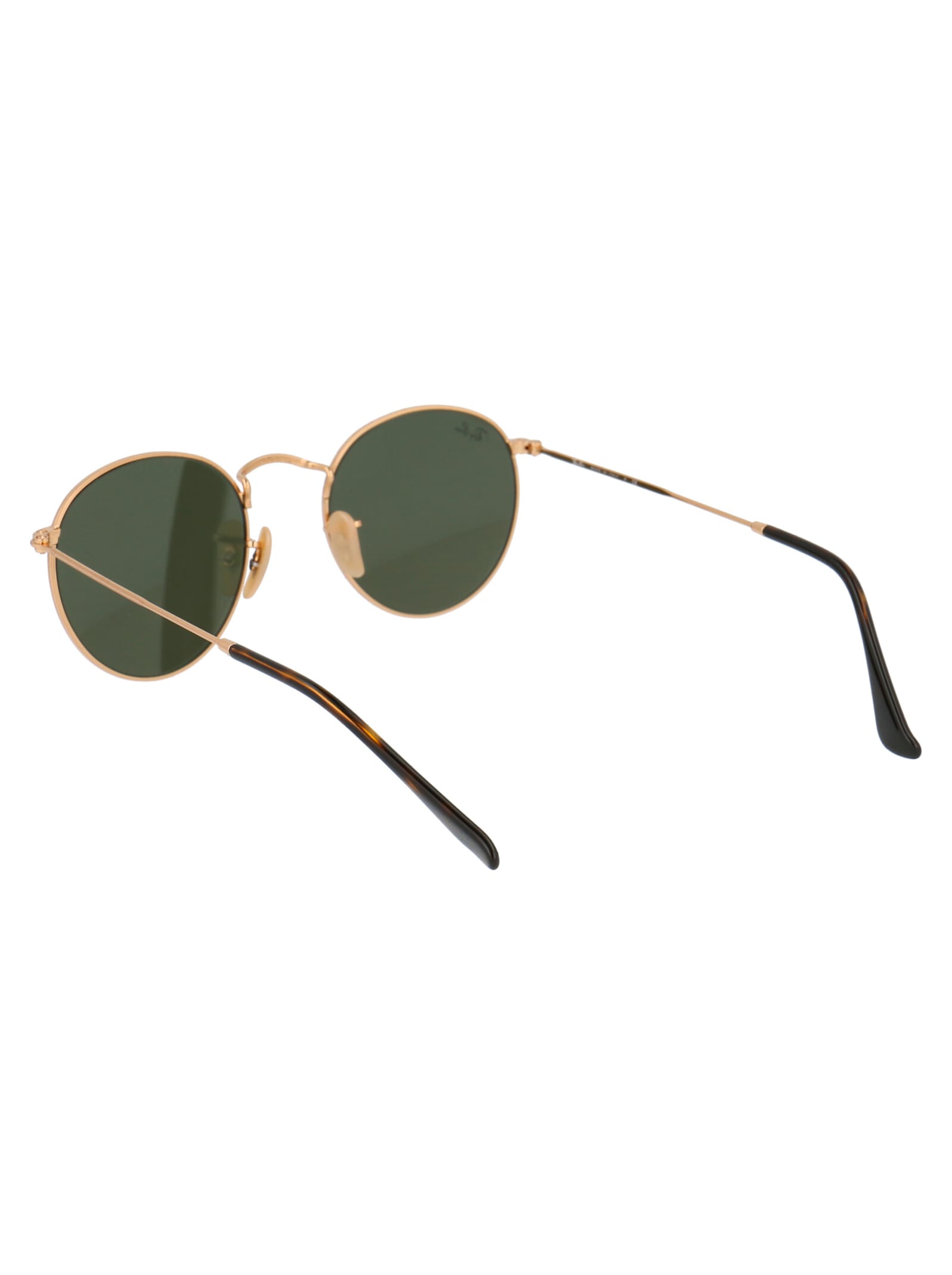 Shop Ray Ban Round Metal Sunglasses In 001/30 Gold