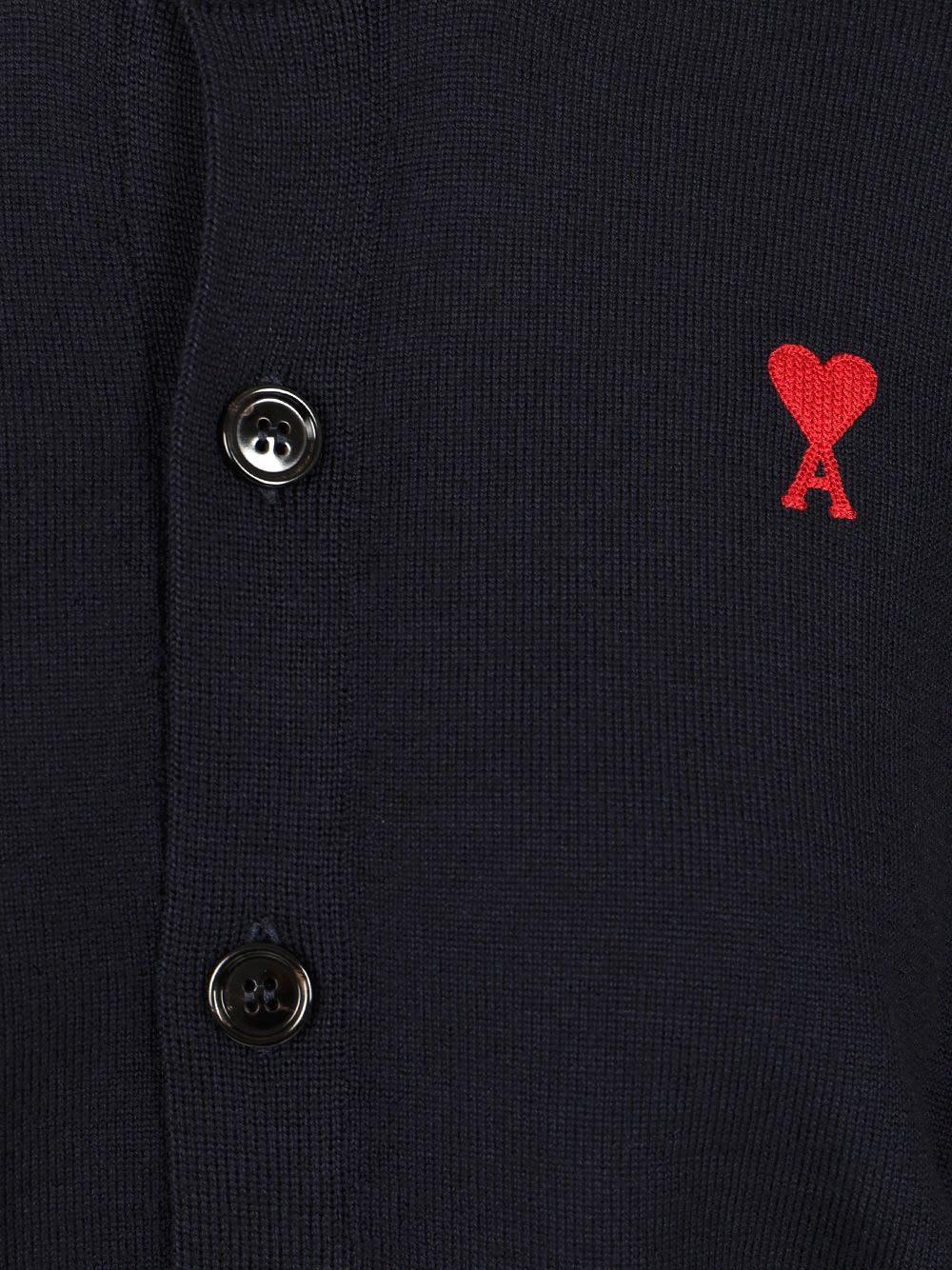 Shop Ami Alexandre Mattiussi Extrafine Wool Cardigan In Blue