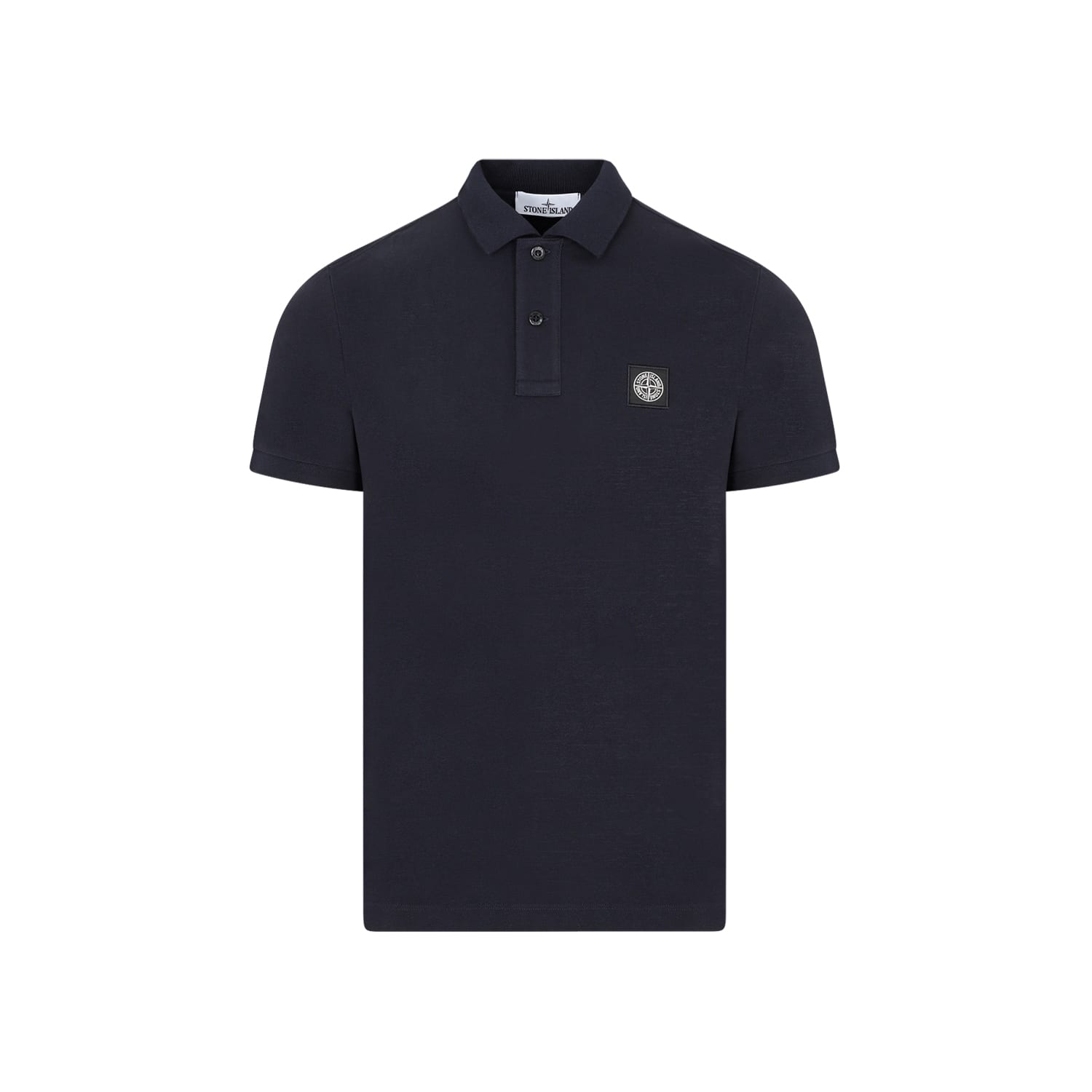 Shop Stone Island Cotton Polo In Navy Blue