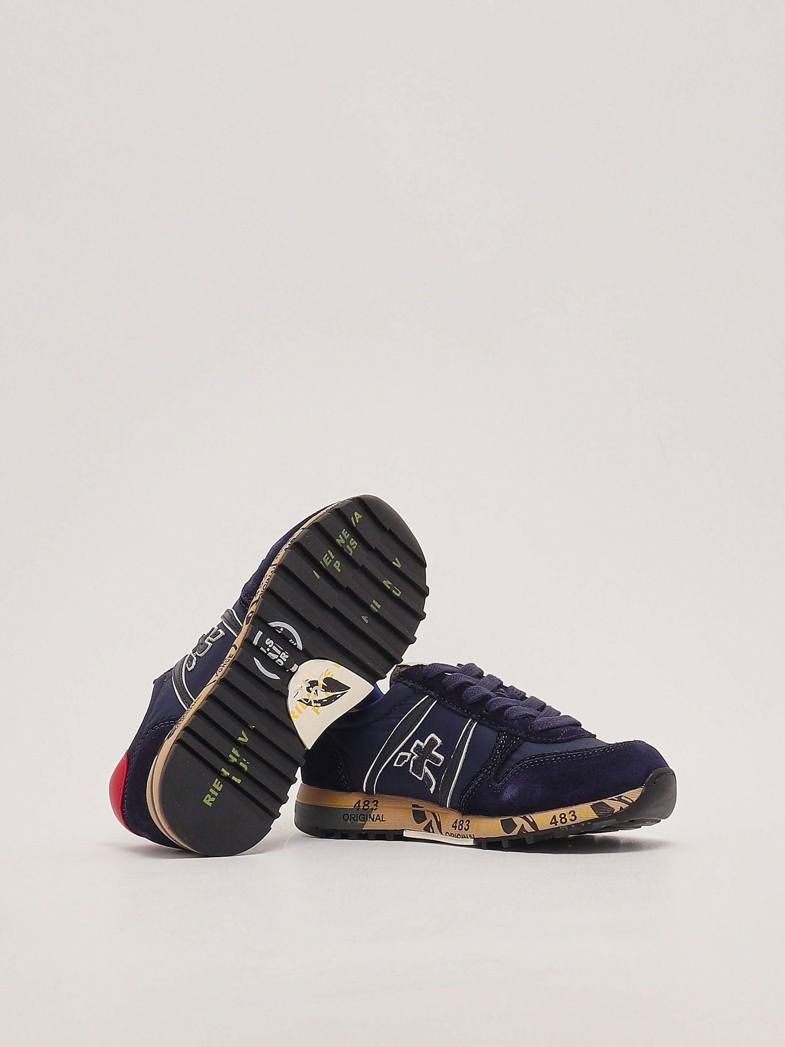 Shop Premiata Sneakers Sneaker In Blu-rosso