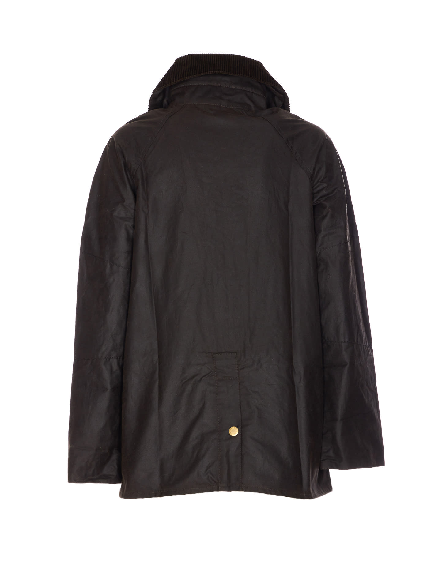 Barbour Green Allerstone Jacket Frontal Zip Closure In Green