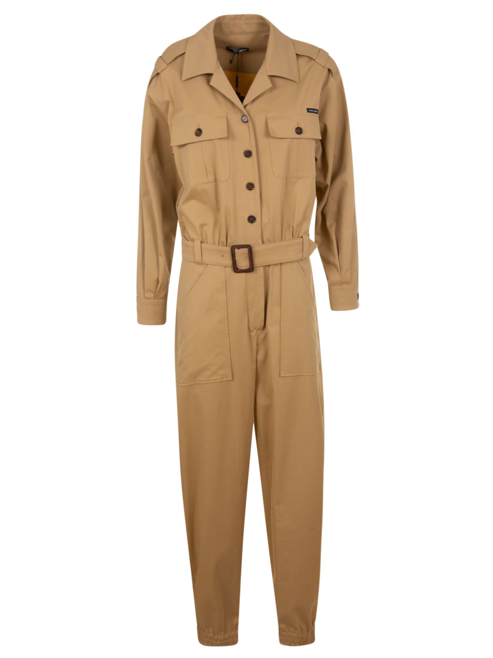 DOLCE & GABBANA BELTED BUTTONED JUMPSUIT,11312467