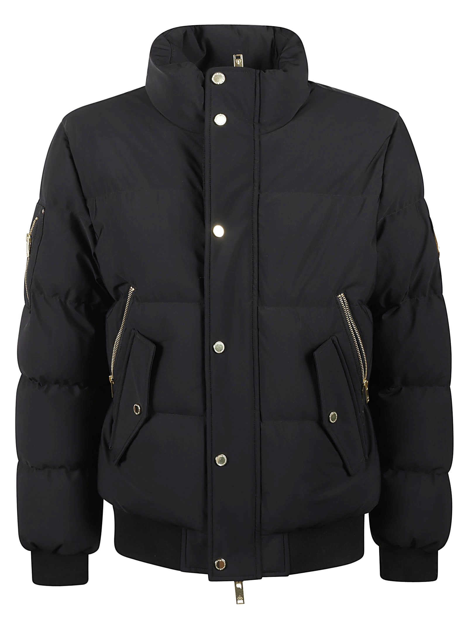 Moose Knuckles Buttoned Padded Jacket In Black