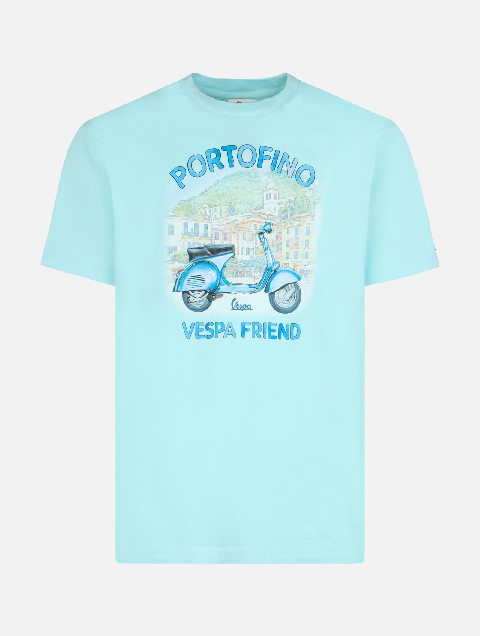 MC2 SAINT BARTH MAN T-SHIRT WITH PORTOFINO VESPA FRIEND PLACED PRINT VESPA SPECIAL EDITION