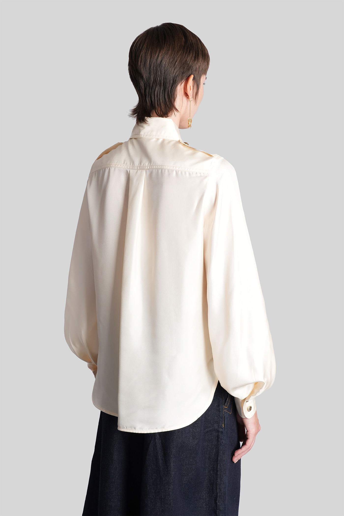 Zimmermann Shirt In Beige Silk In Neutral