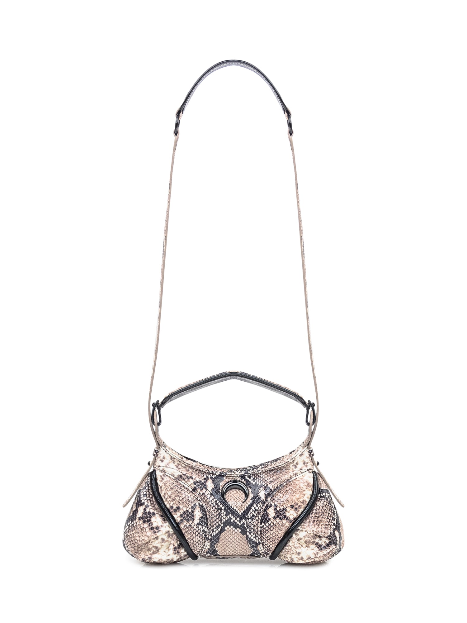 Shop Marine Serre Python Futura Mini Bag In Ecru