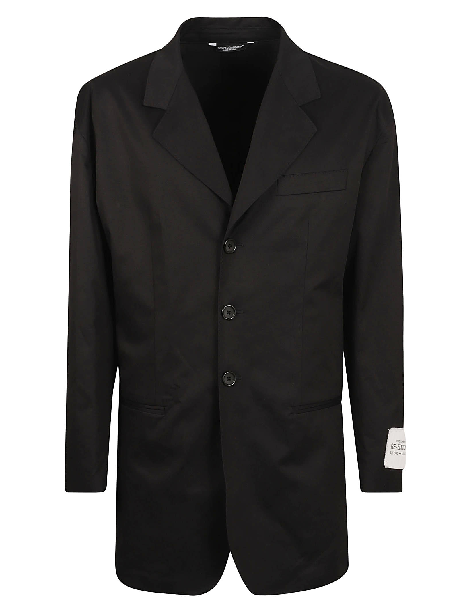 Shop Dolce & Gabbana Buttoned Jacket In Black