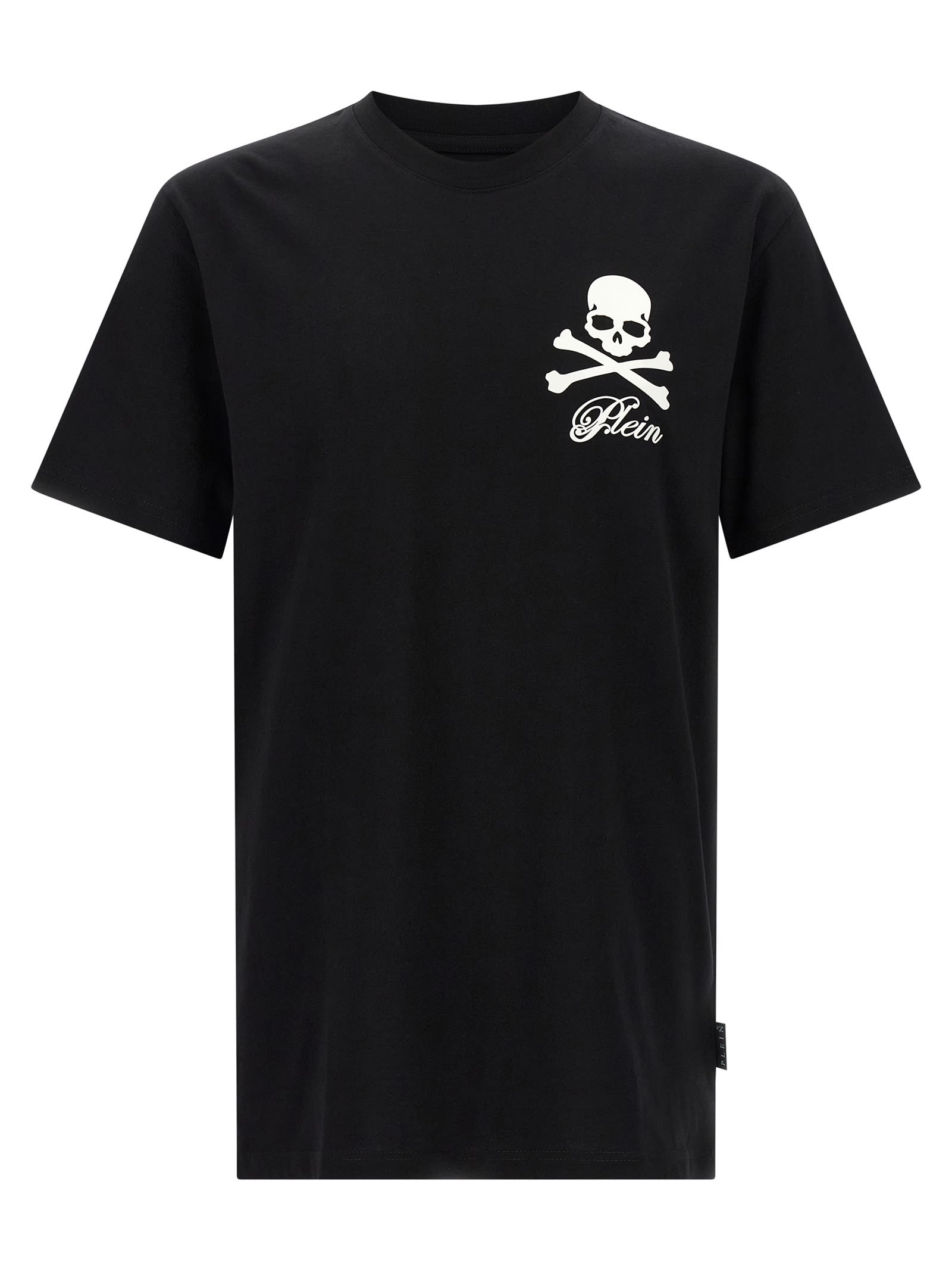 Philipp Plein Crew Neck T-shirt With Print In Black