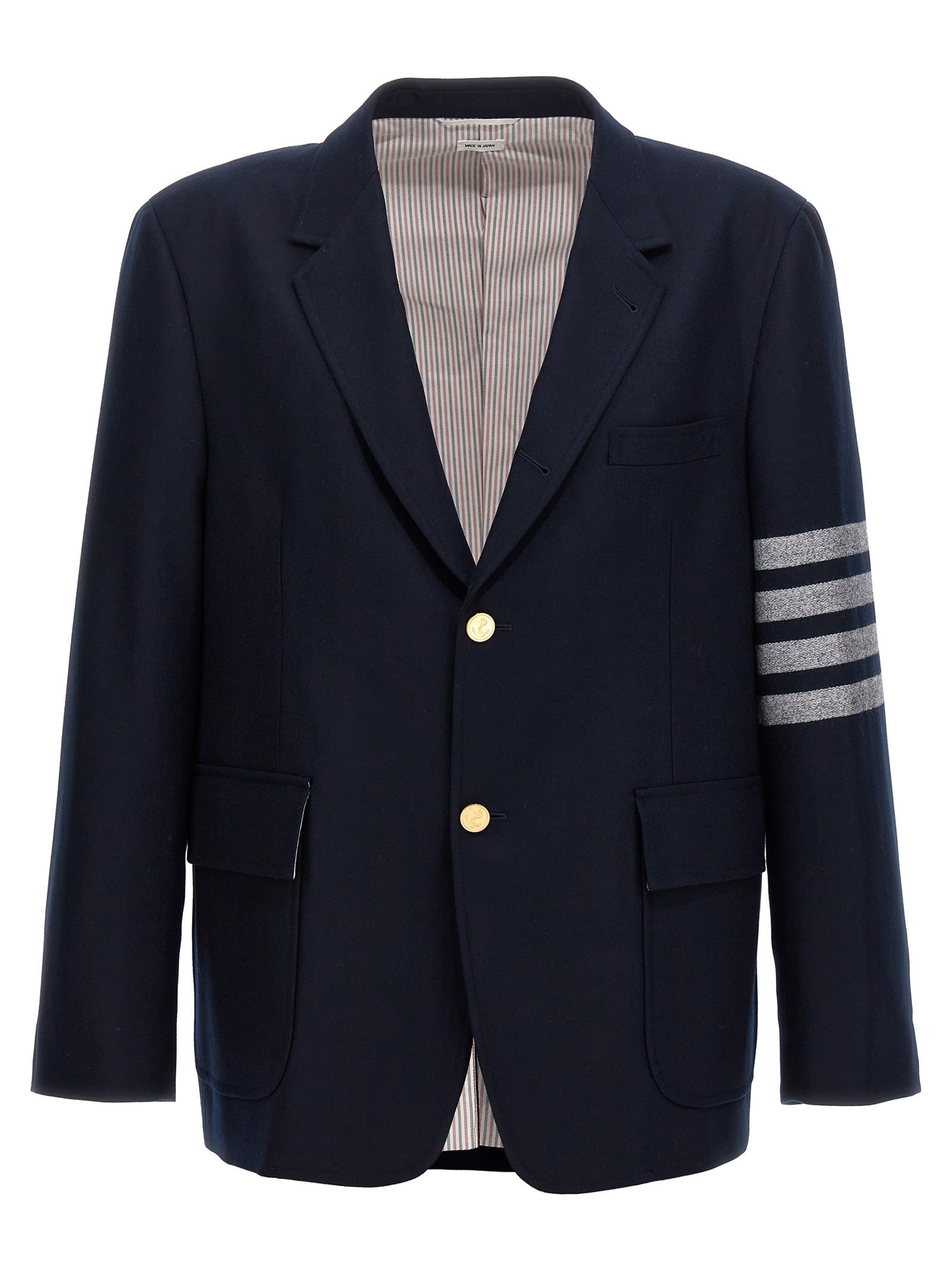 Shop Thom Browne 4 Bar Blazer In Blue