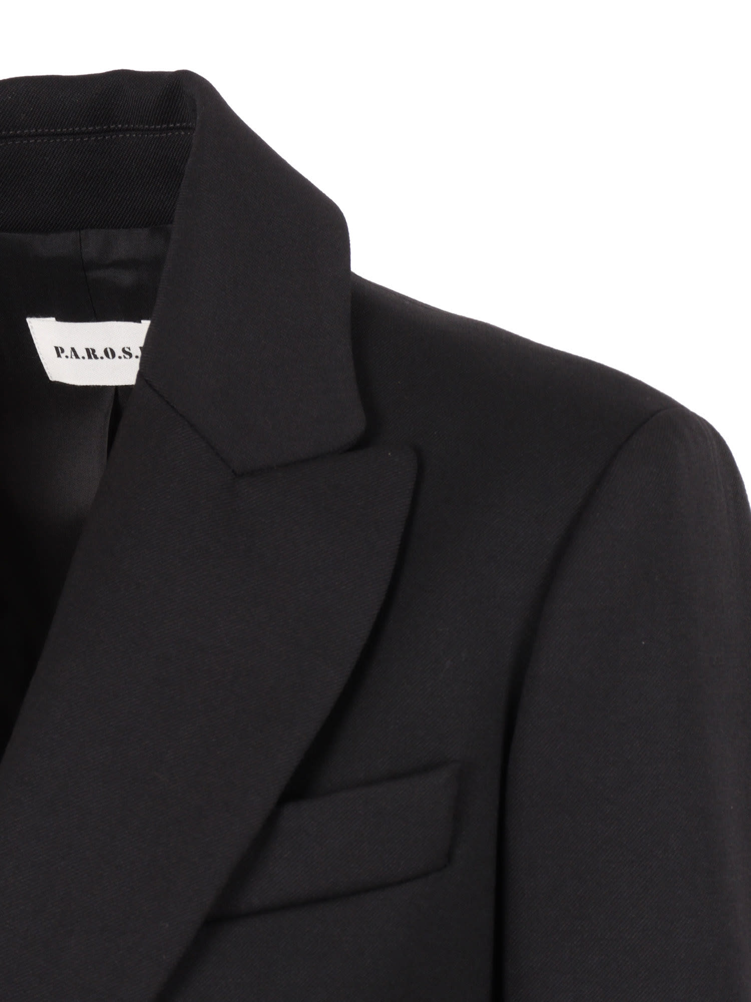 P.a.r.o.s.h Fitted Blazer With Classic Lapel In Black
