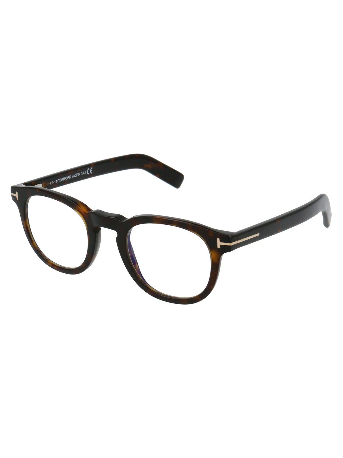 Shop Tom Ford Round Frame Glasses Glasses In 052 Avana Scura