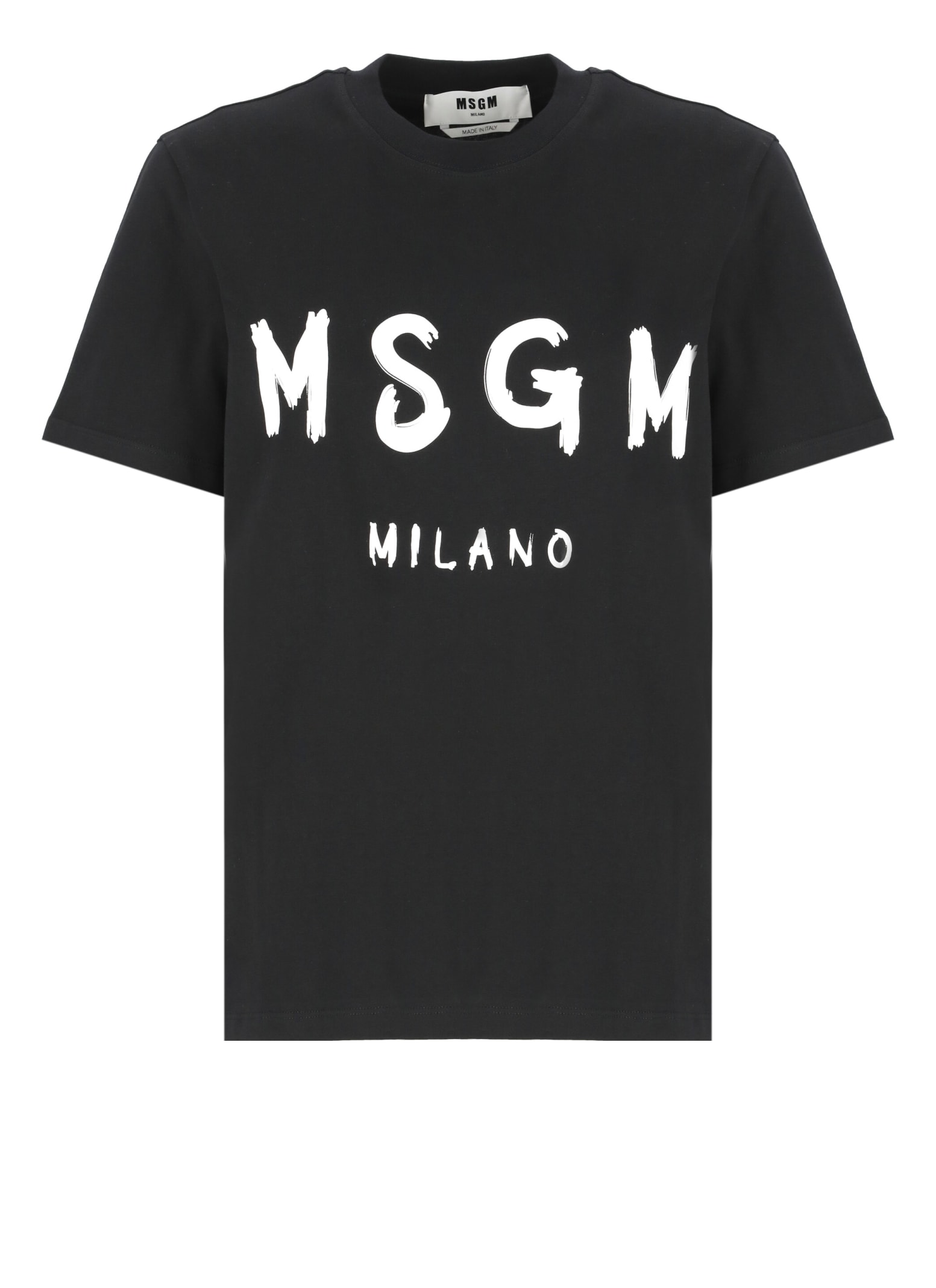 Shop Msgm T-shirt With Logo In Black