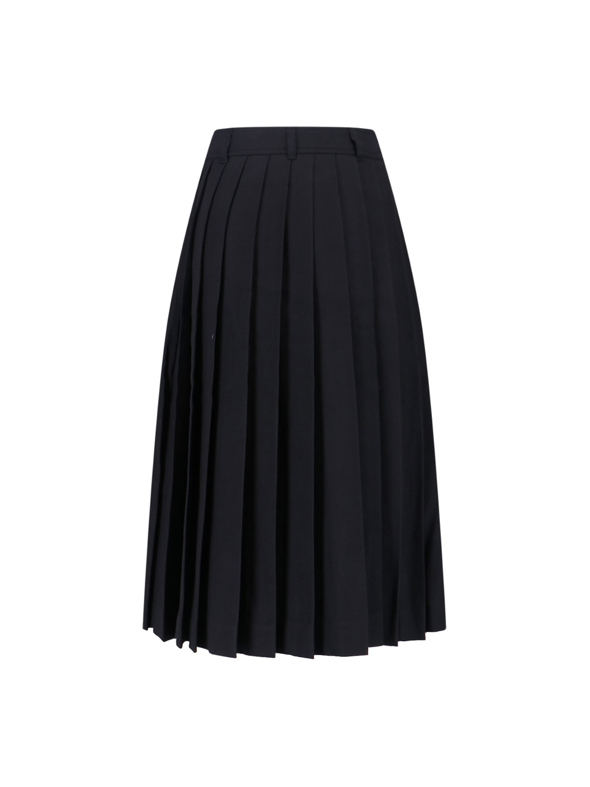Dunst Wool Blend Midi Skirt In Black