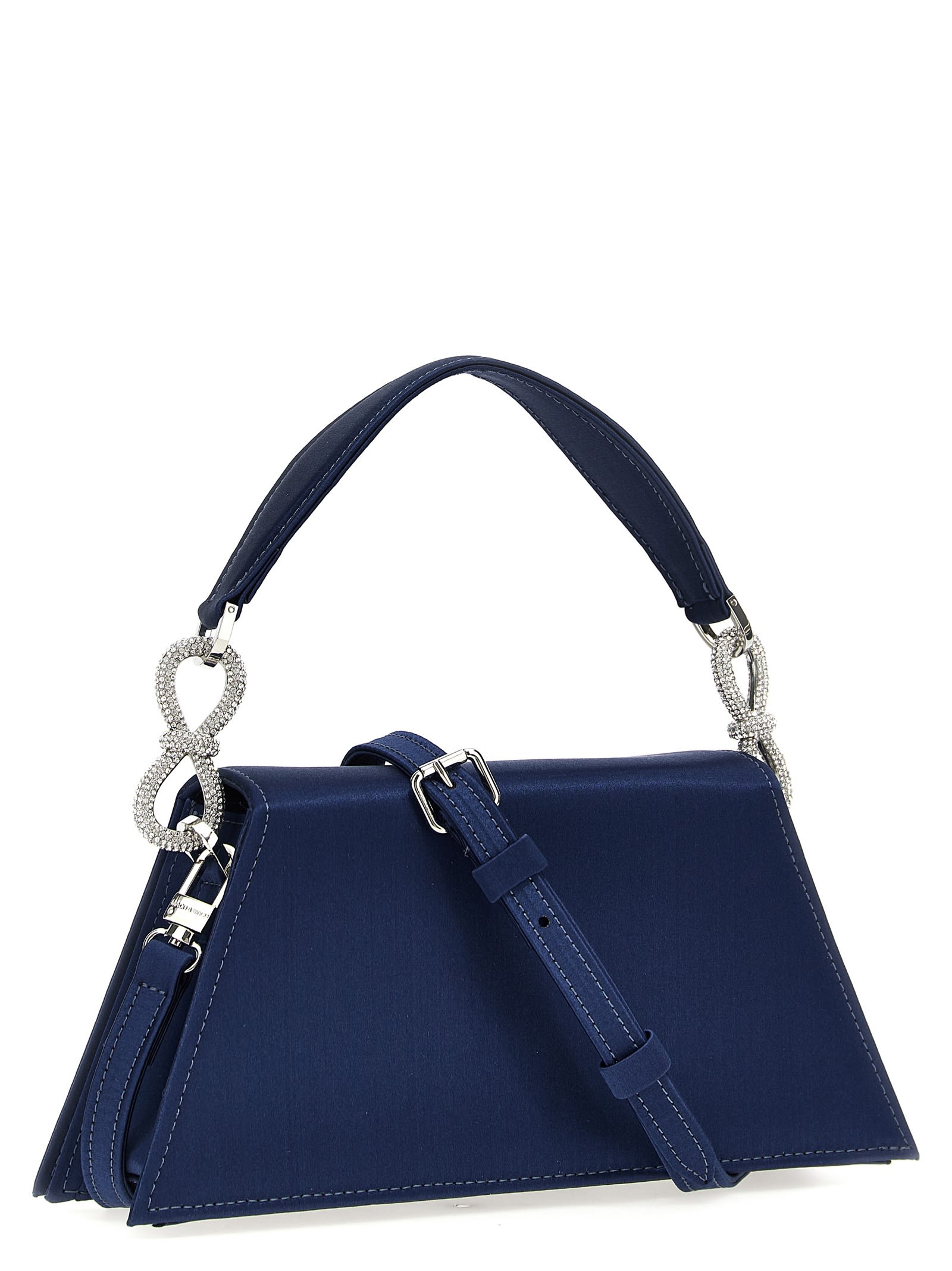 Shop Mach &amp; Mach Double Bow Handbag In Blue