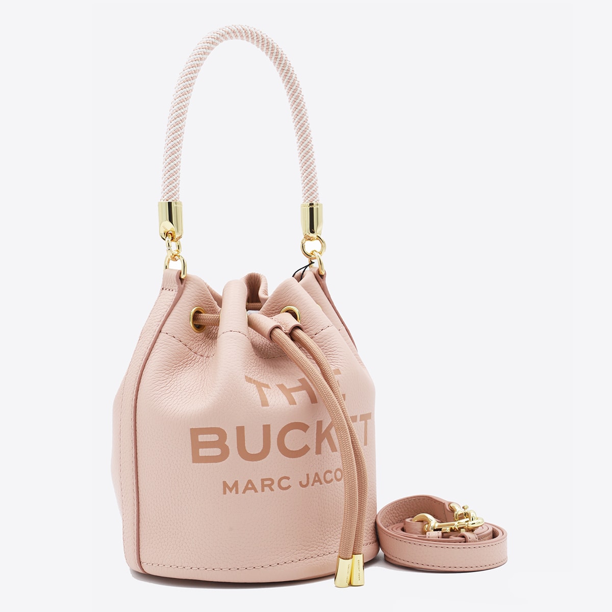 Shop Marc Jacobs Rose Leather Bucket Bag In Pink