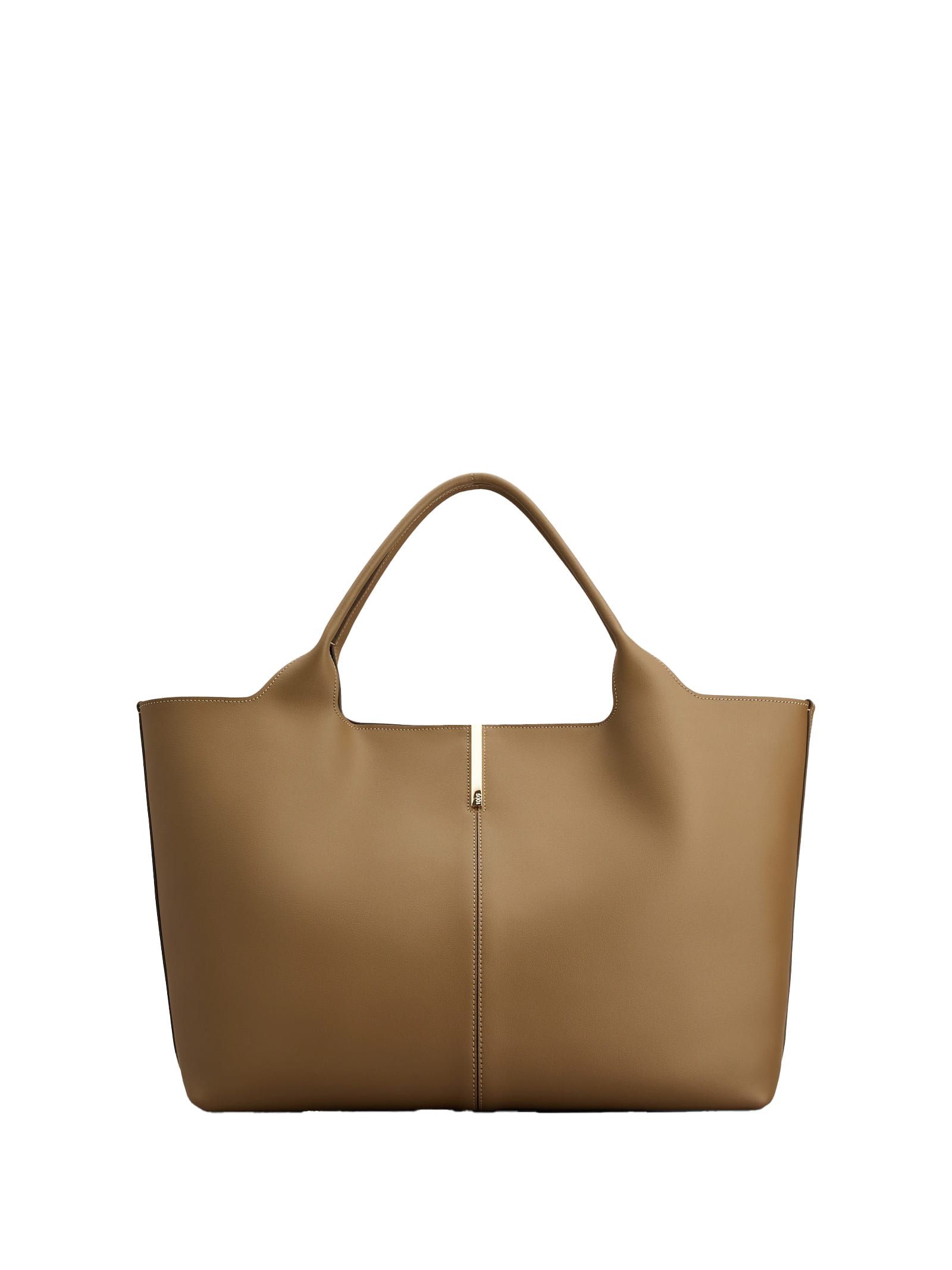 Tod's Tote Bag With Gold-tone Hardware And Metal Feet In Brown