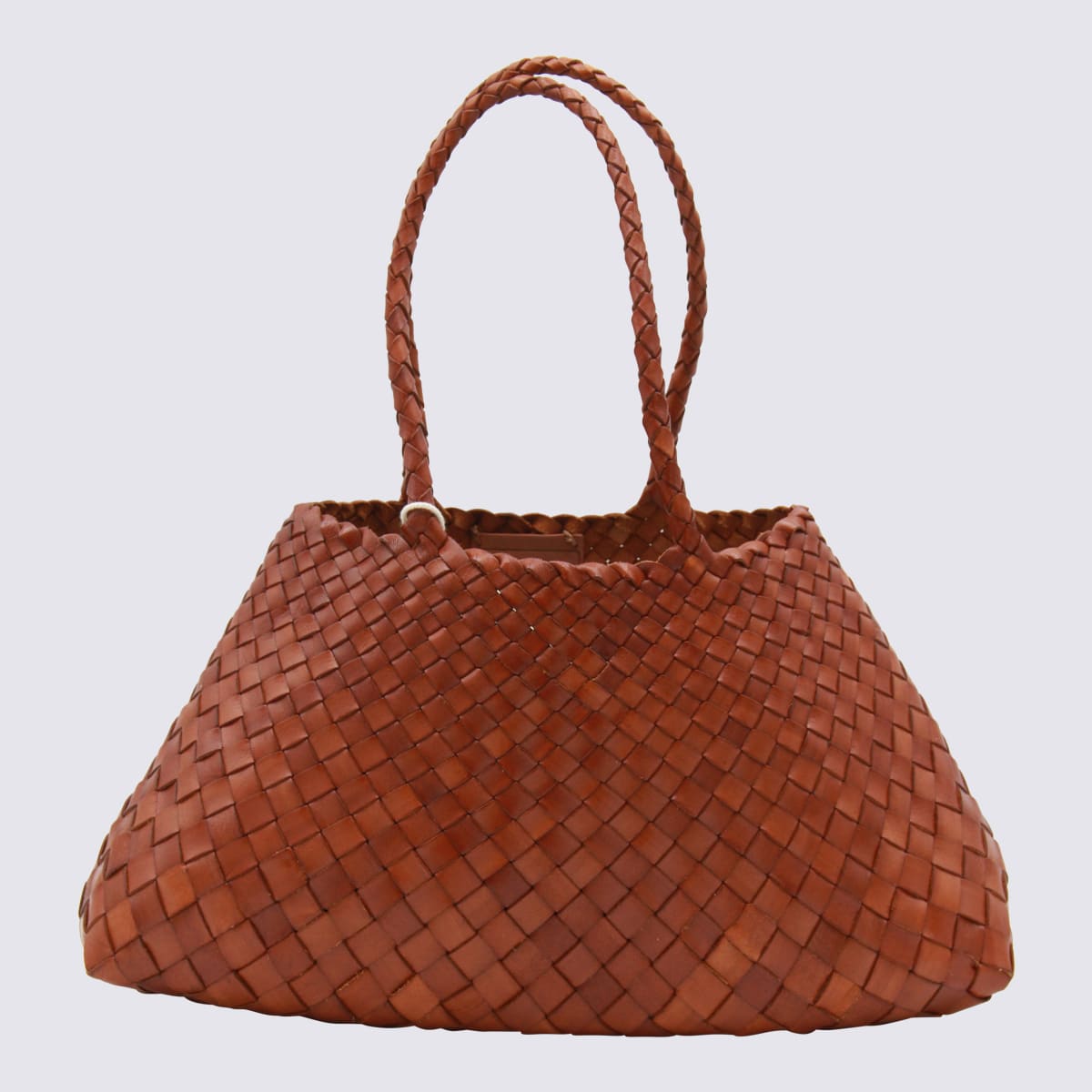 Dragon Diffusion Dark Orange Santa Croce Shoulder Bag In Brown