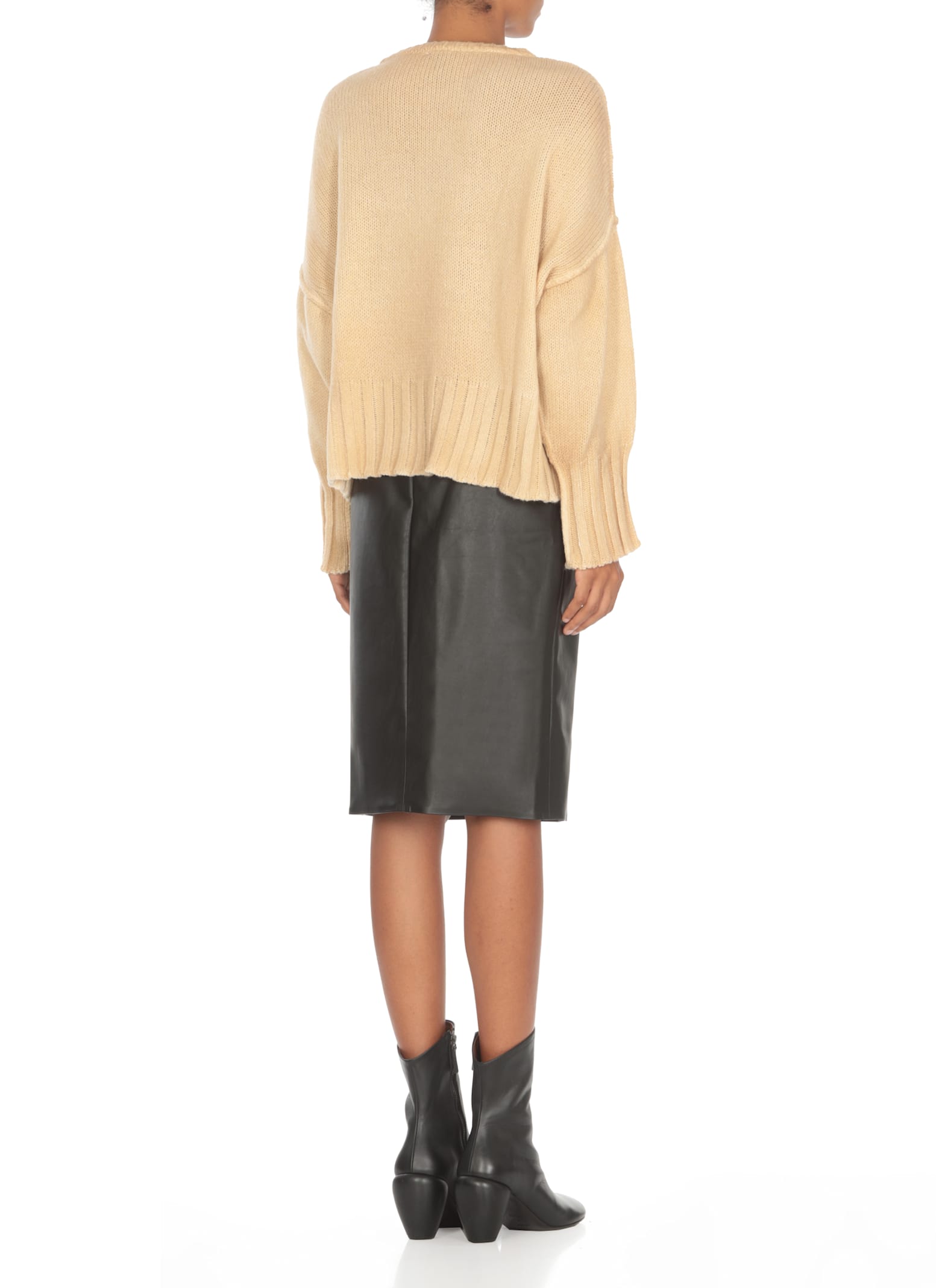 Shop Avant Toi Cashmere And Wool Sweater In Beige