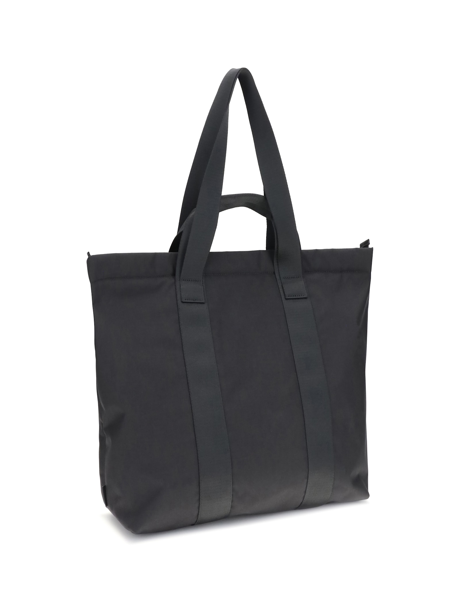 Y-3 Spacious Tote Bag With Leather Straps And Embossed Logo