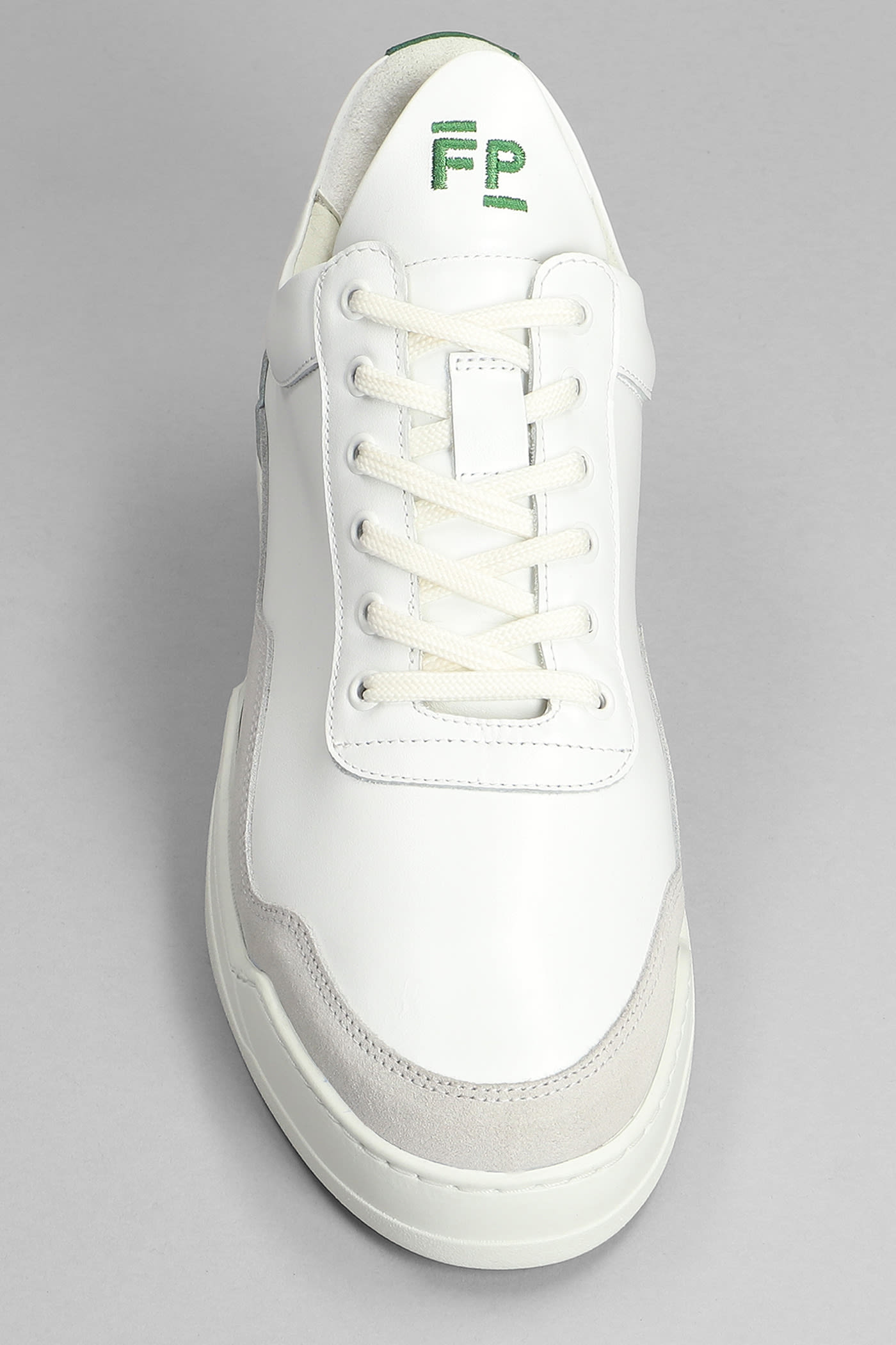 Shop Filling Pieces Sneakers In White Suede And Leather