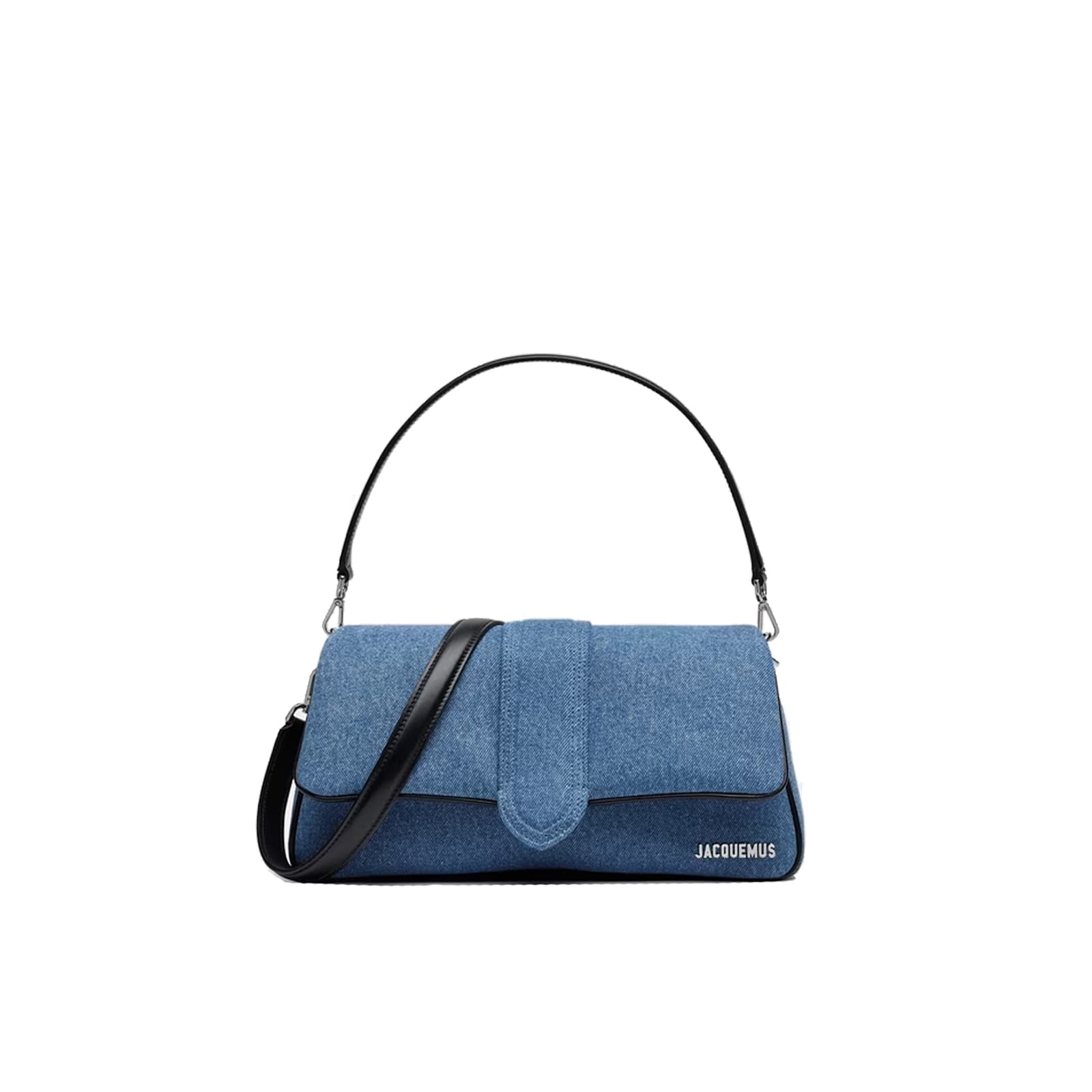 Shop Jacquemus Le Bambimou Denim Bag In Blue