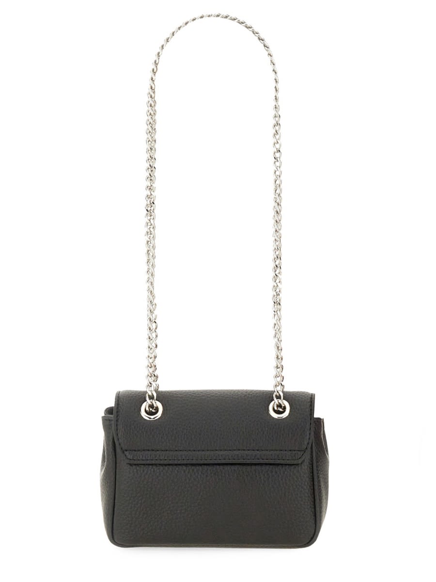 Vivienne Westwood Textured Black Handbag With Chain Strap