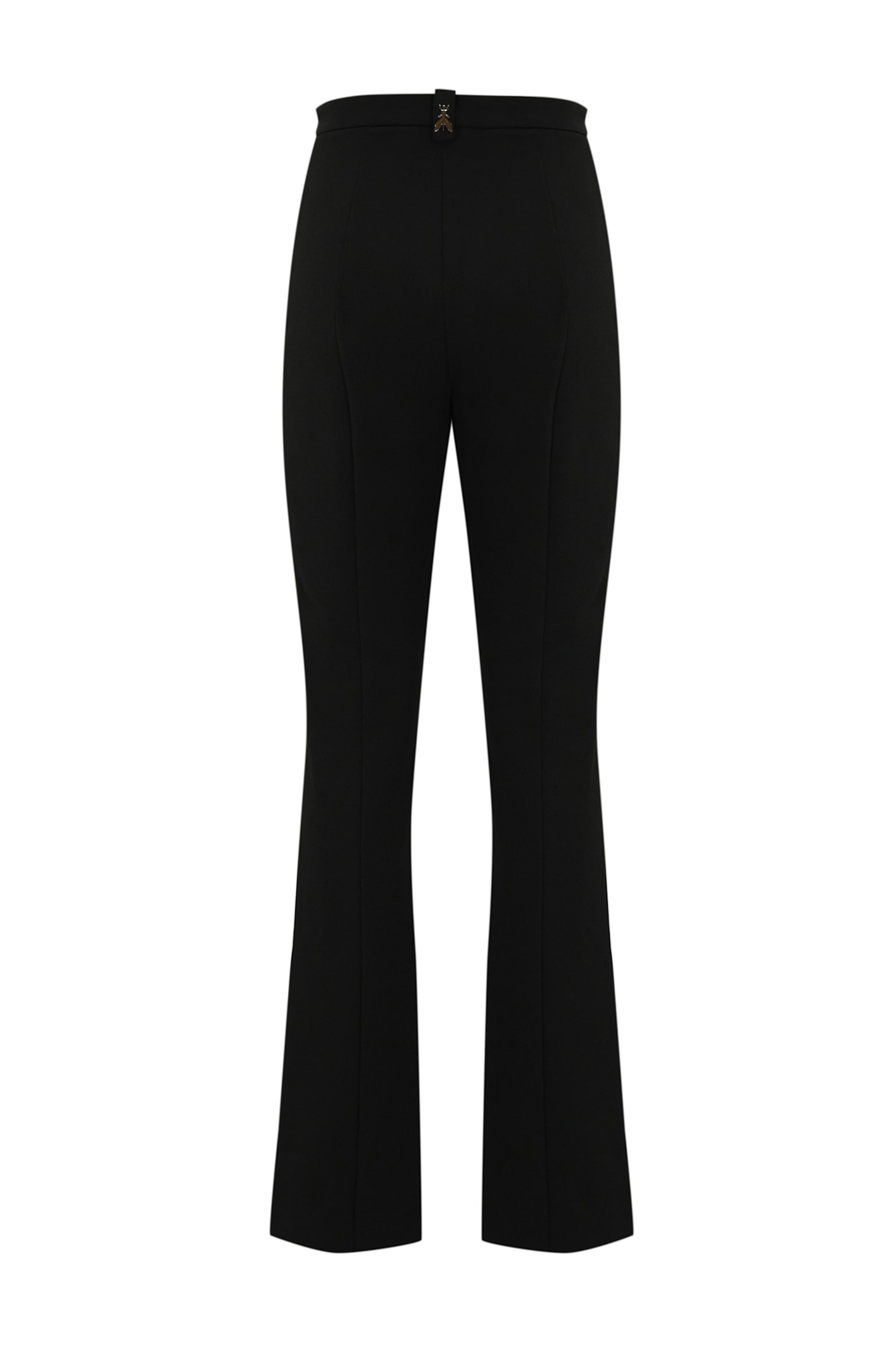 Patrizia Pepe Slim Trousers In Technical Fabric In Nero