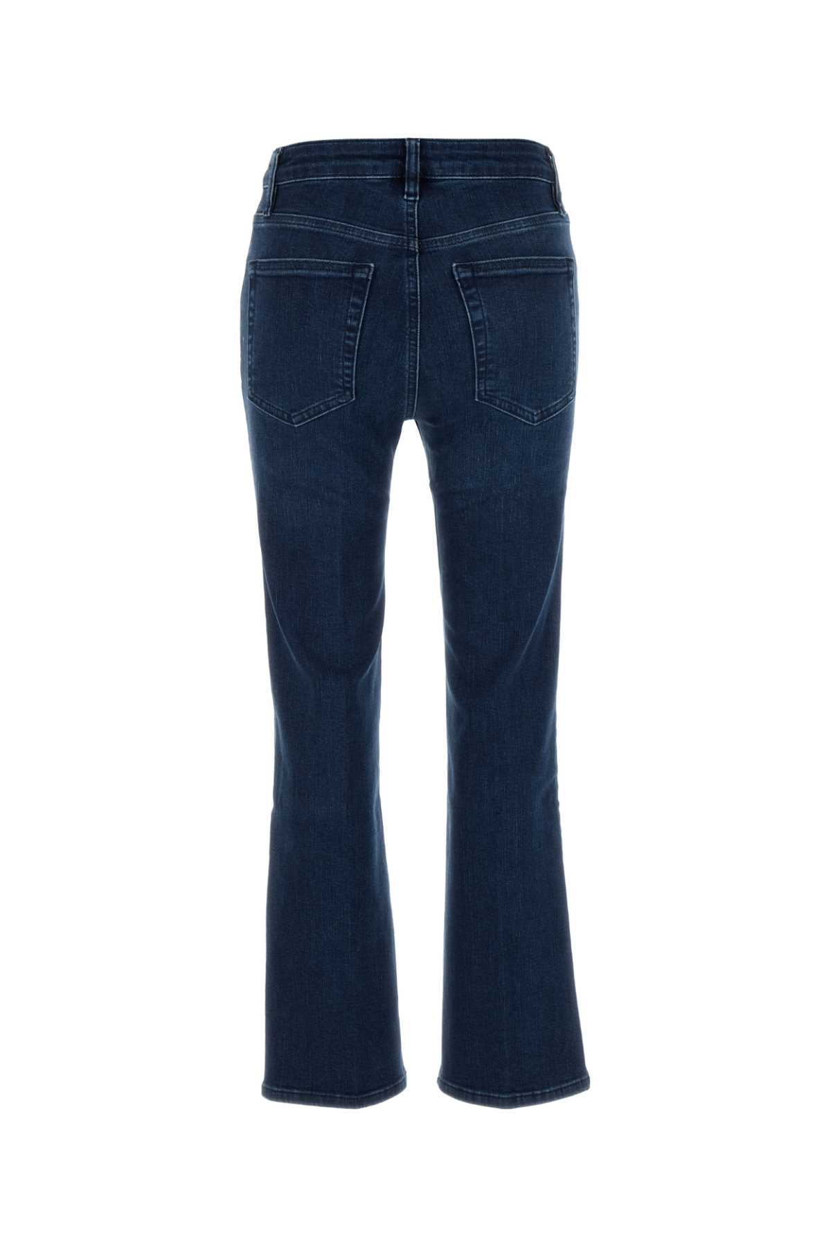 Frame Flared Leg Denim Stretch Jeans In Blue