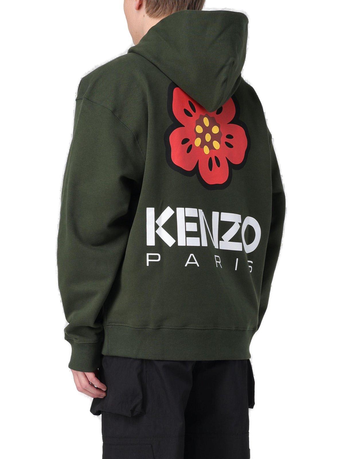 Shop Kenzo Boke Flower Drop Shoulder Oversize Hoodie