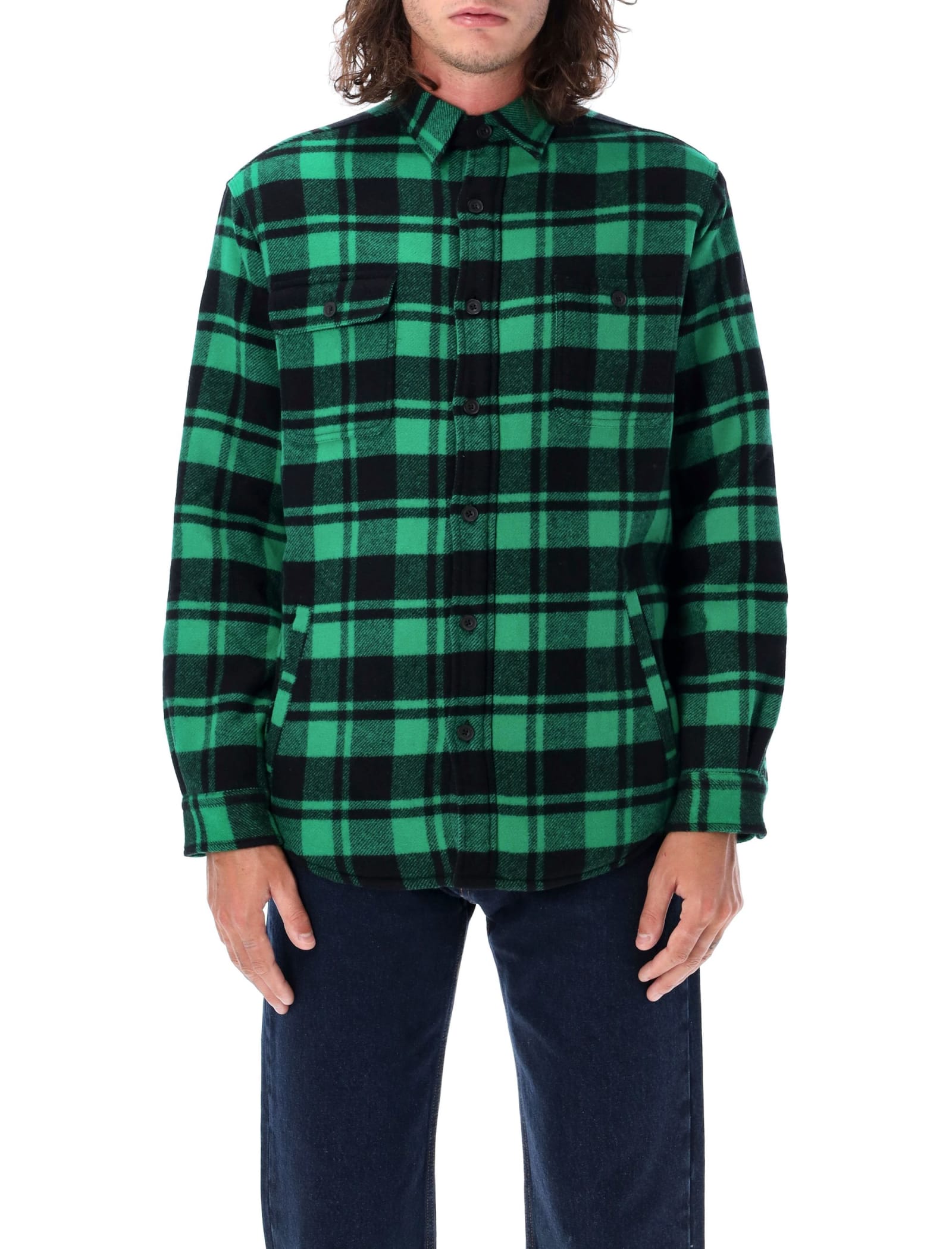 Polo Ralph Lauren Checked Buttoned Shirt In Green/black Check
