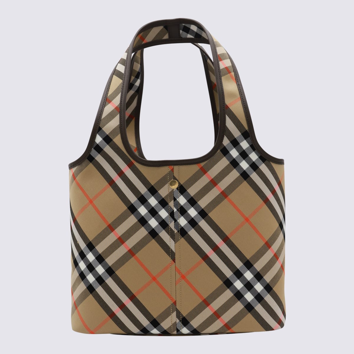 Shop Burberry Sand Cotton Tote Bag