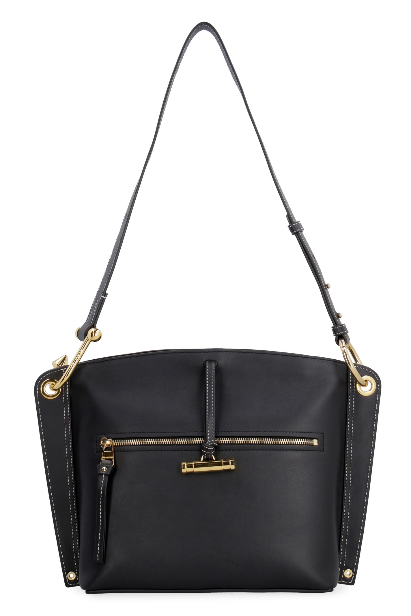 jw anderson hoist leather shoulder bag in black
