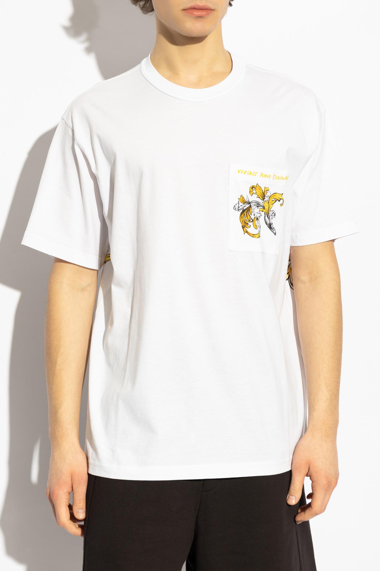Versace Jeans Couture White Cotton T-shirt In White