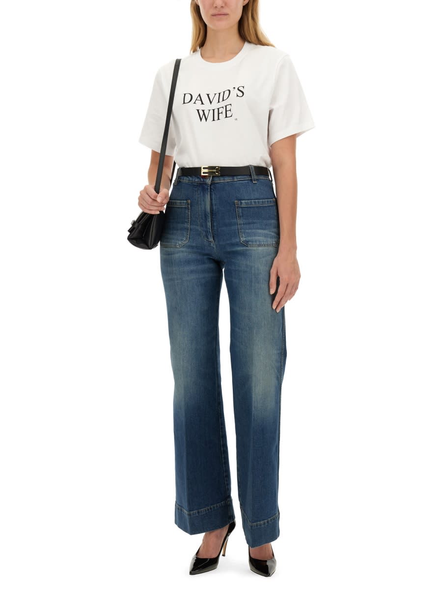 Shop Victoria Beckham Jeans Alina In Denim