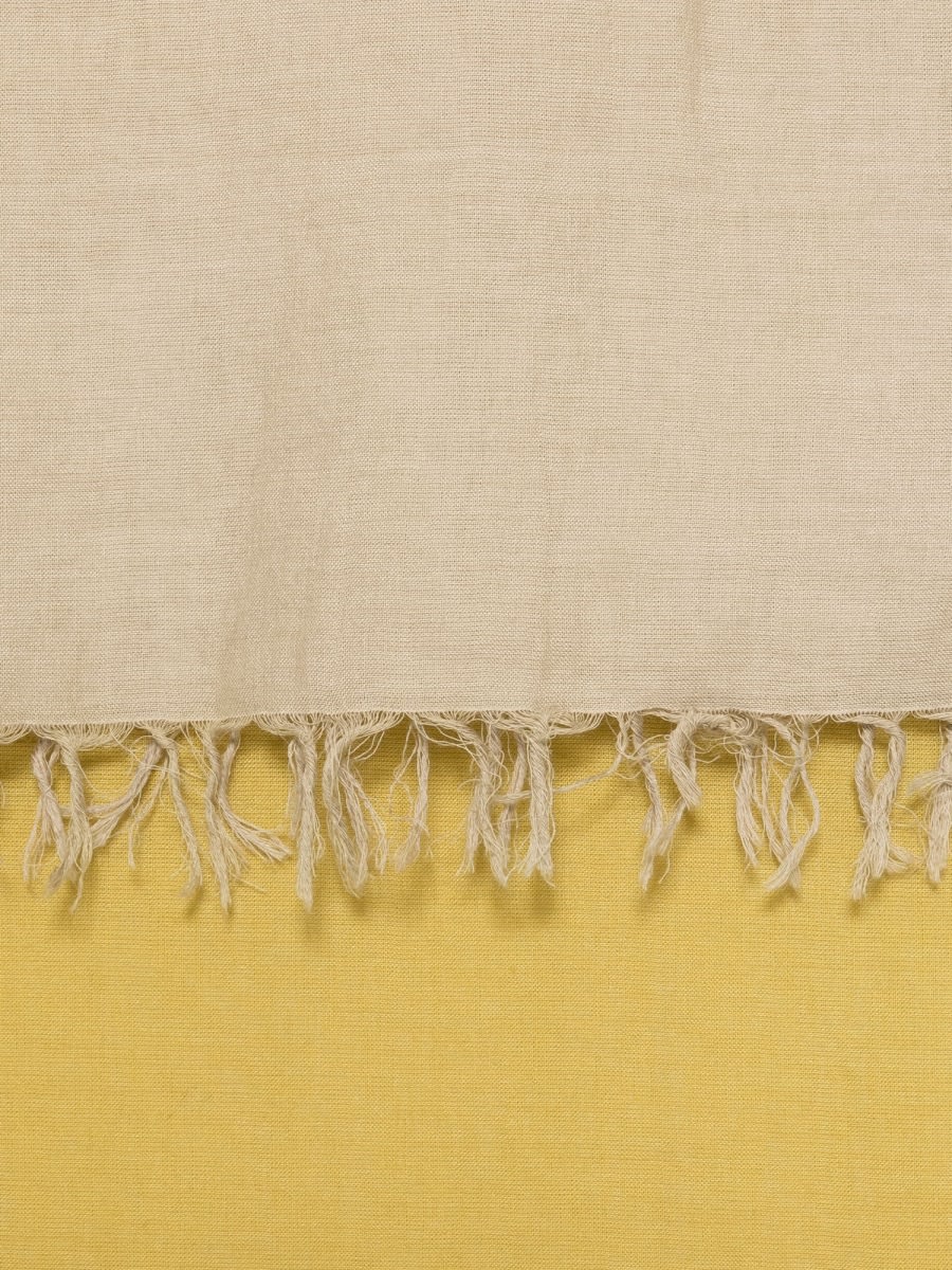 Fabiana Filippi Degrade Scarf With Delicate Fringed Edges In Yellow