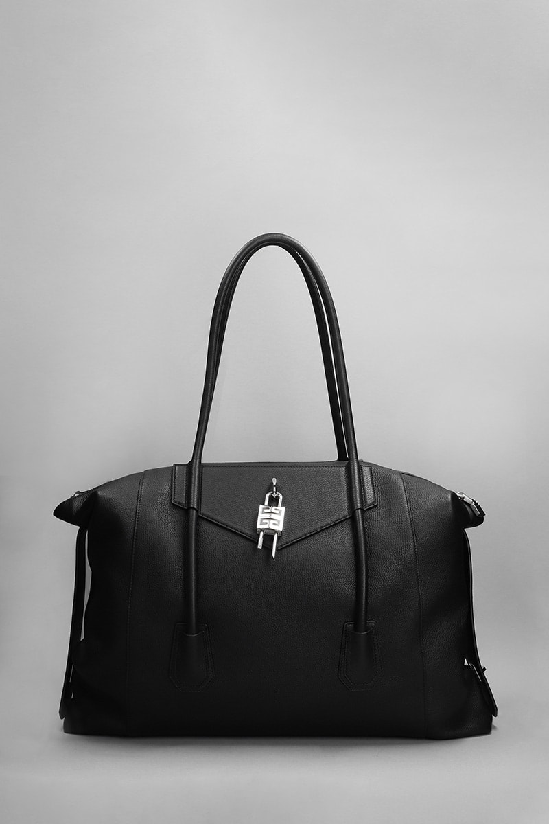 Givenchy Antigona Lock Soft Hand Bag In Black Viscose