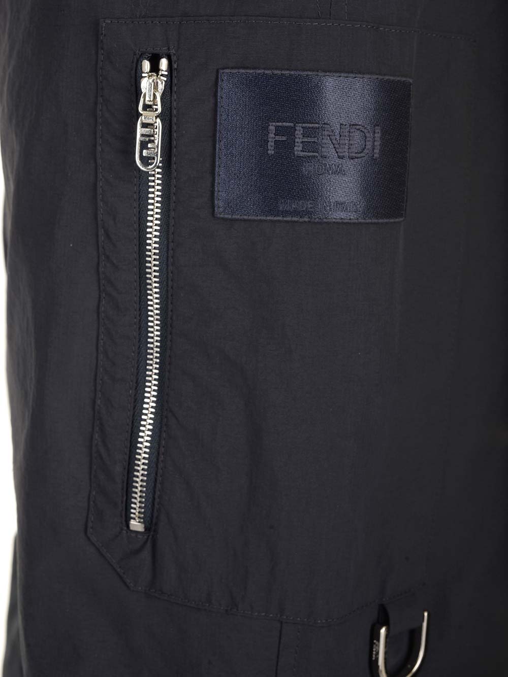 Shop Fendi Ripstop Fabric Trousers