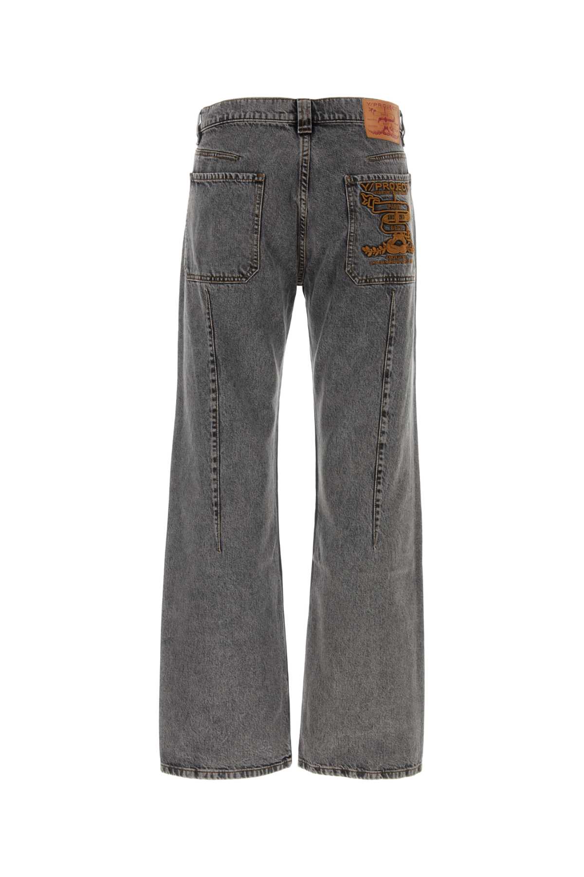 Shop Y/project Graphite Denim Jeans In Evergreen Vintage Black