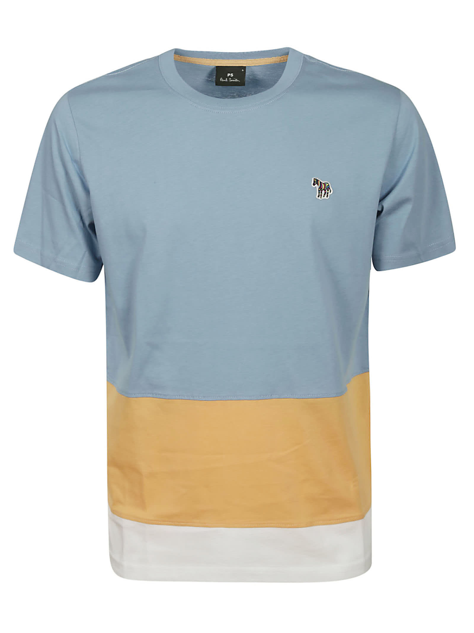 Paul Smith Panel Tshirt Zebra In D Light Blue