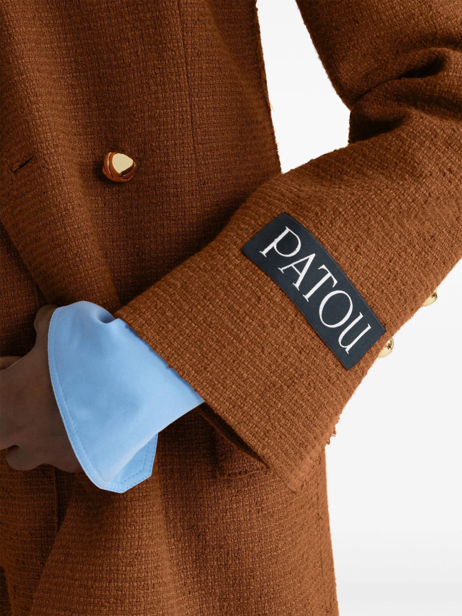 Patou Brown Wool Blend Blazer In Brown