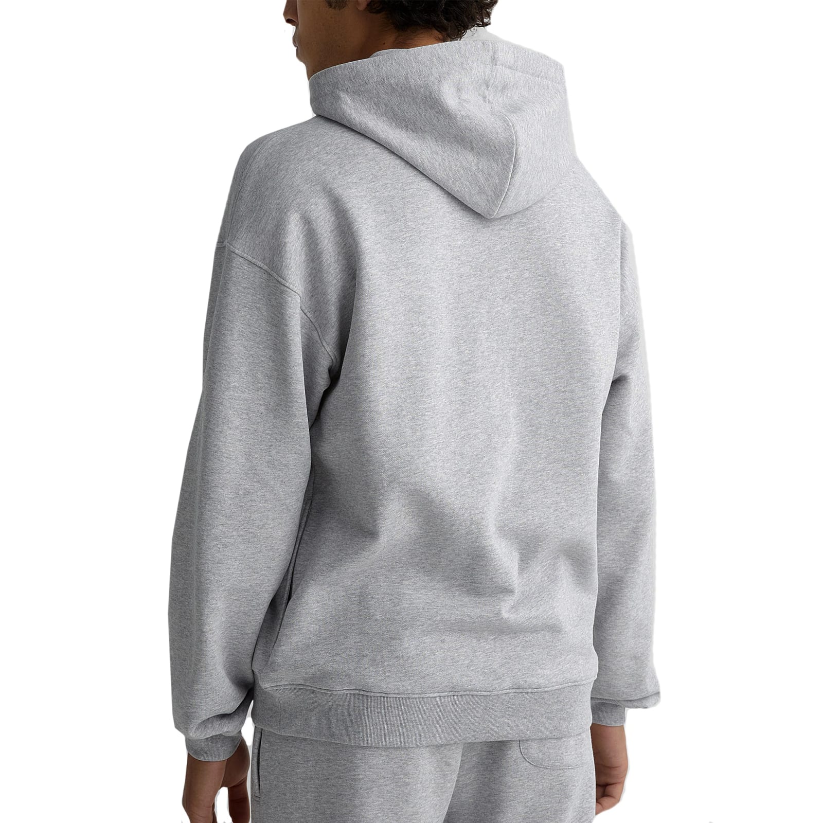 Shop Moschino Couture Logo Hooded Sweatshirt In Gray