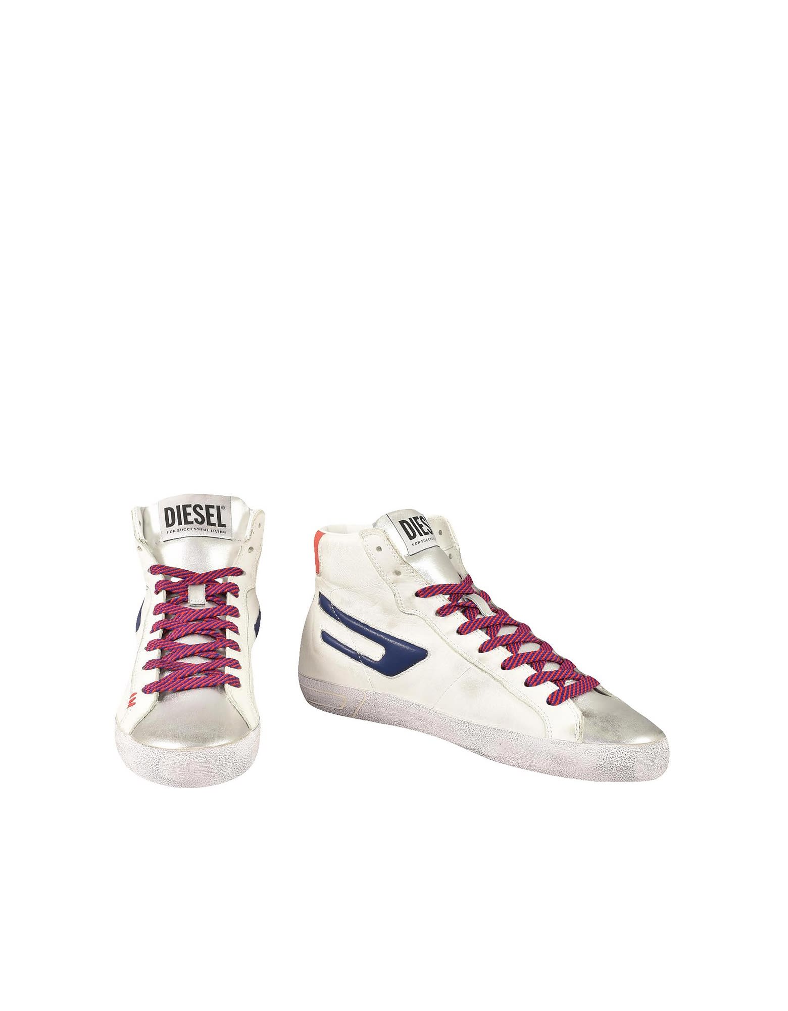 DIESEL, Silver Men's Sneakers