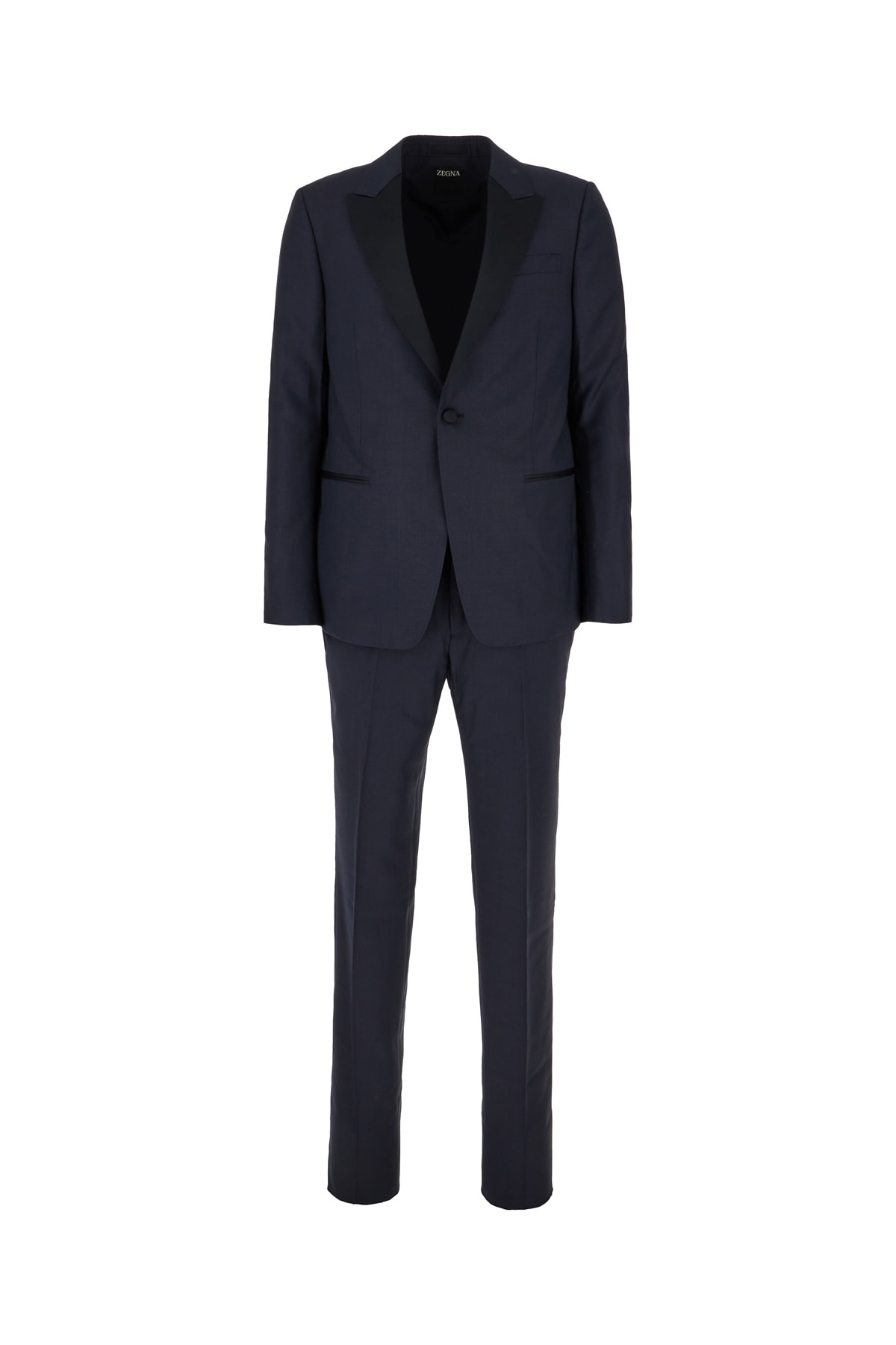 Zegna Navy Blue Wool Suit