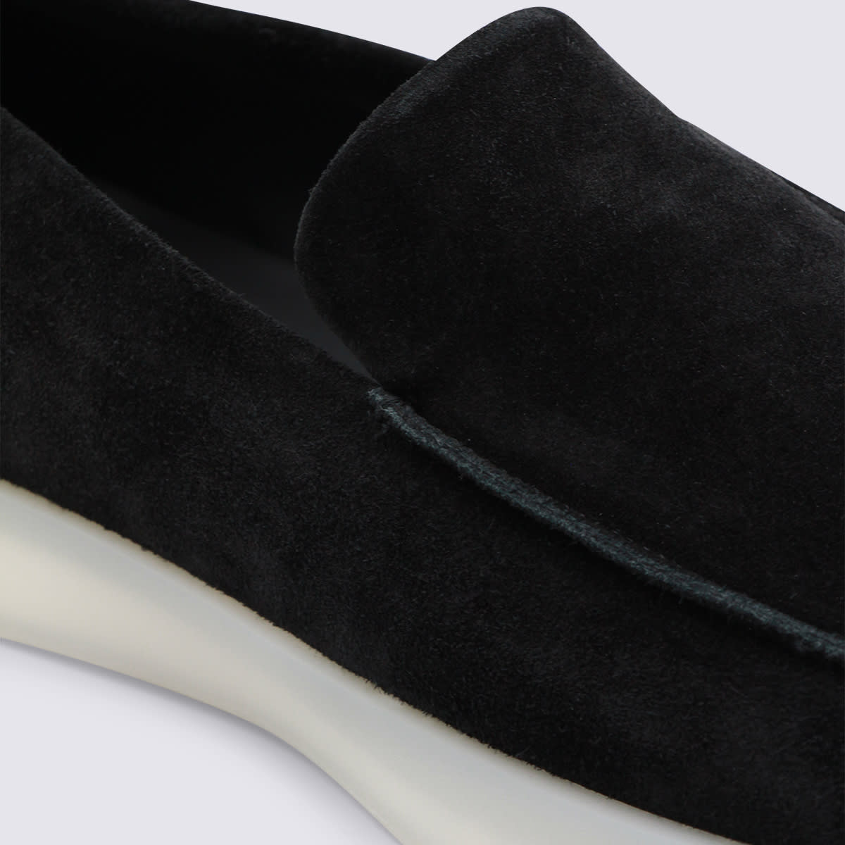 Fear Of God Suede Loafers With Rubber Sole And Round Toe In Black