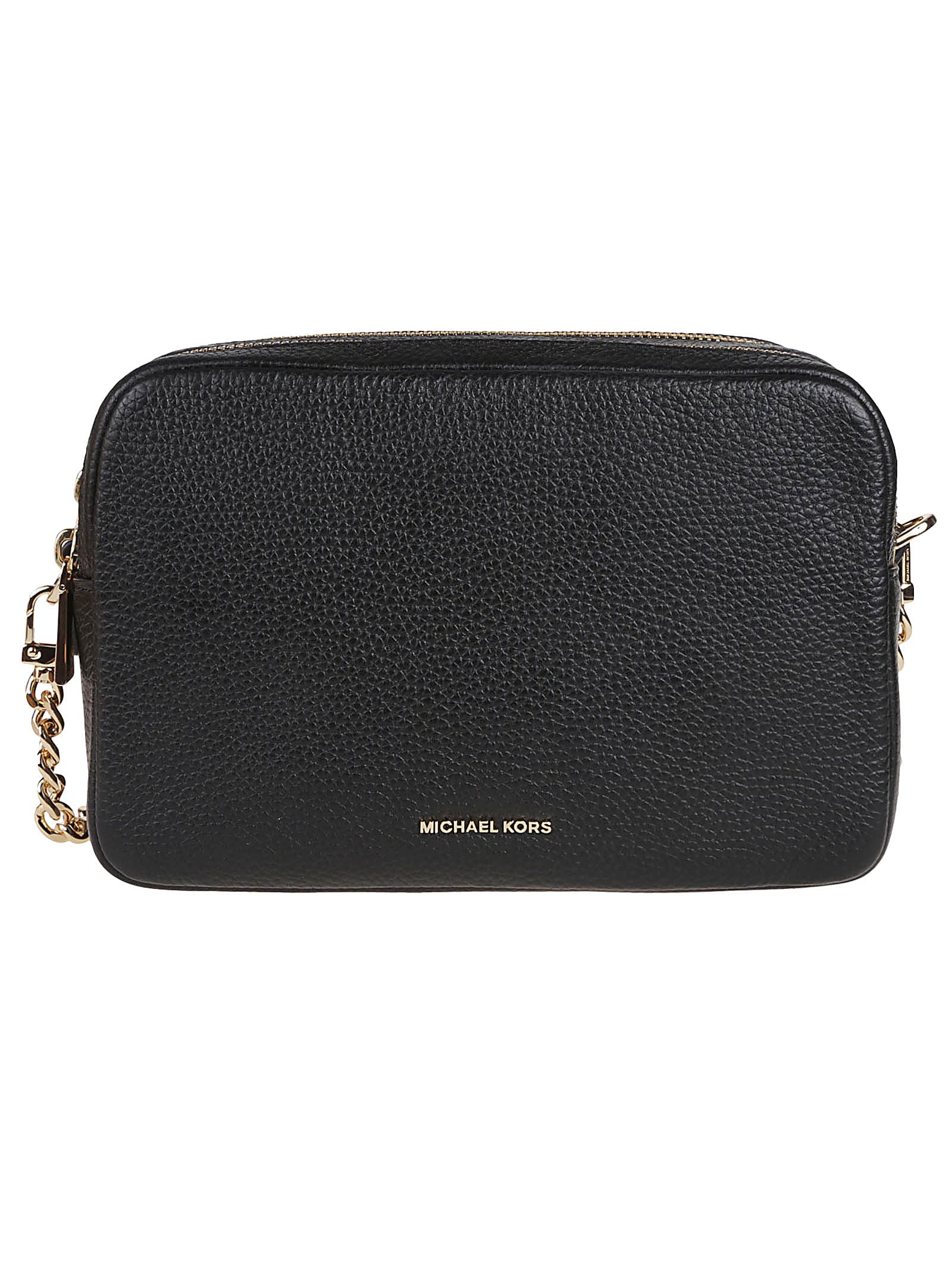 Michael Kors Medium Bryant Double Zip Camera Crossbody Bag In Black