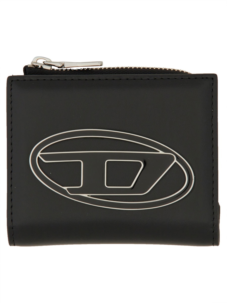 DIESEL LEATHER CARD HOLDER WITH LOGO 