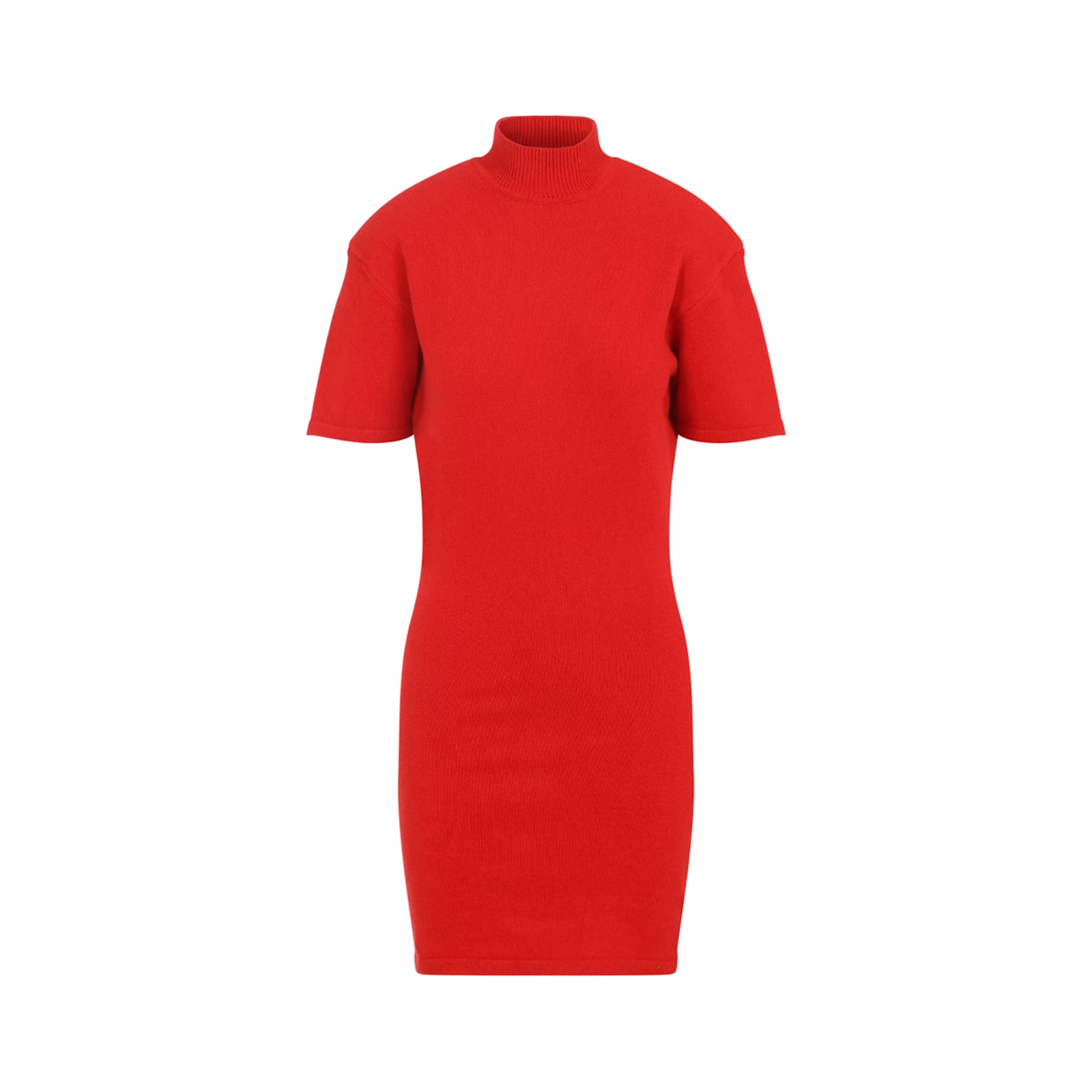 Jacquemus Womens Red La Robe Maille High-neck Wool Mini Dress In Red