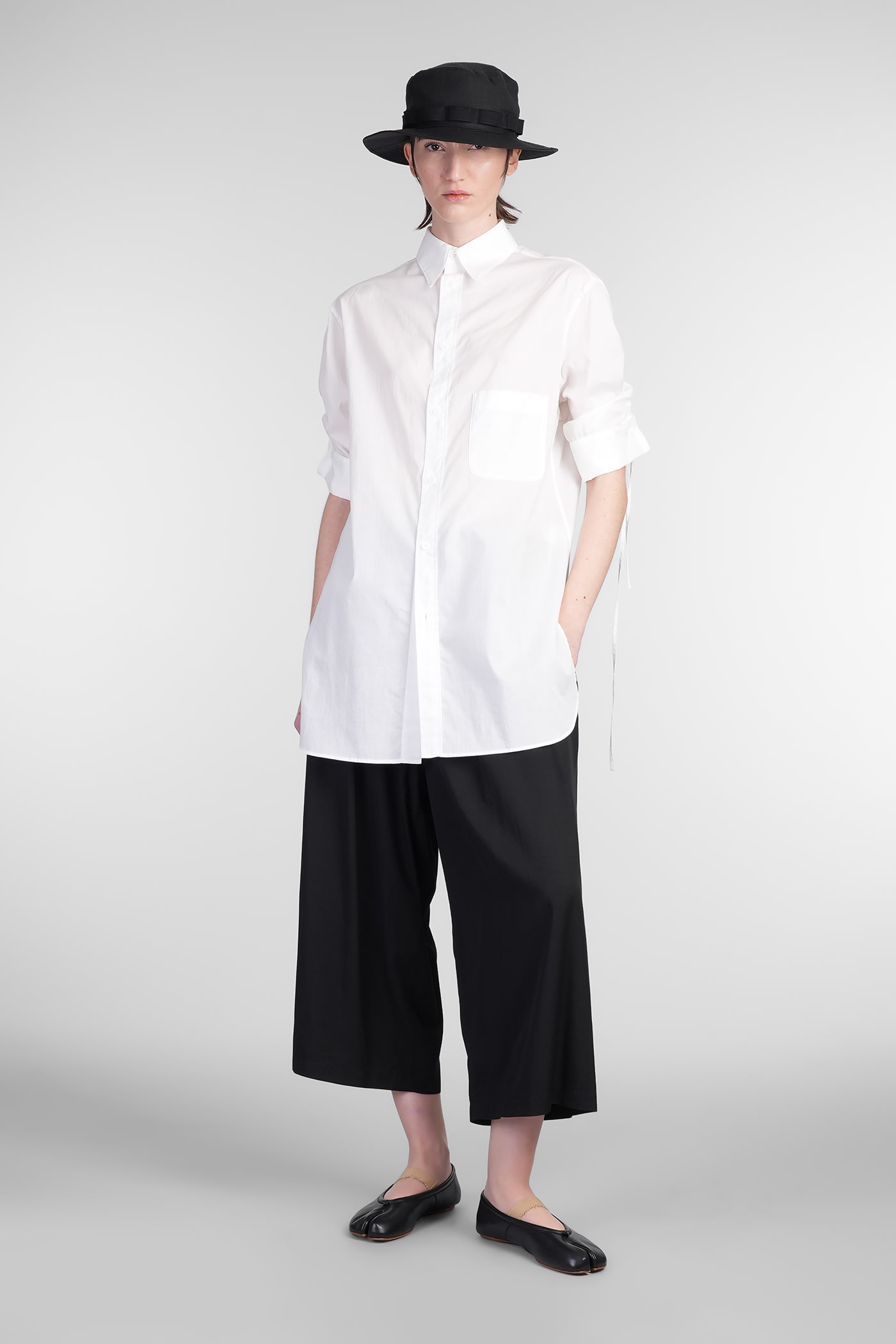 Yohji Yamamoto Shirt In White Cotton In White